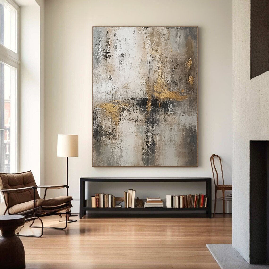 Beige & Brown Abstract Painting #BBA 040 - Image 3