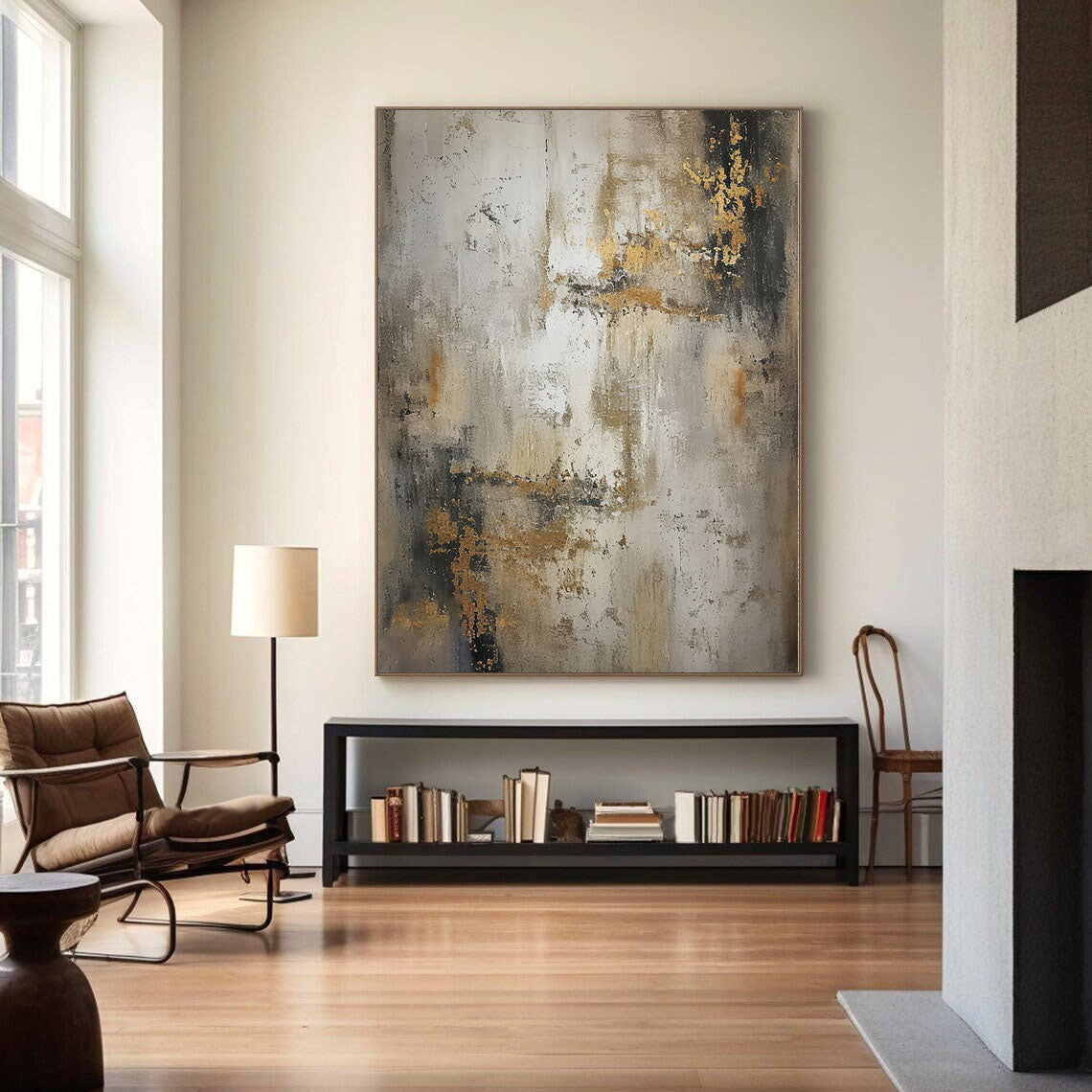 Beige & Brown Abstract Painting #BBA 041 - Image 3