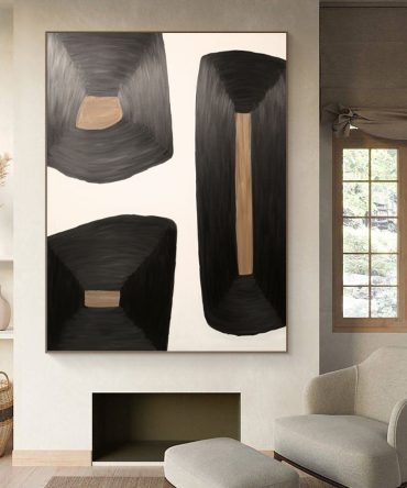 Black & White Abstract Painting #BWA 008