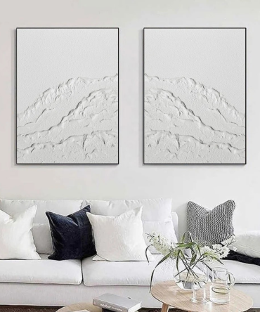 Abstract White Texture Art for Modern Spaces #BGA 039