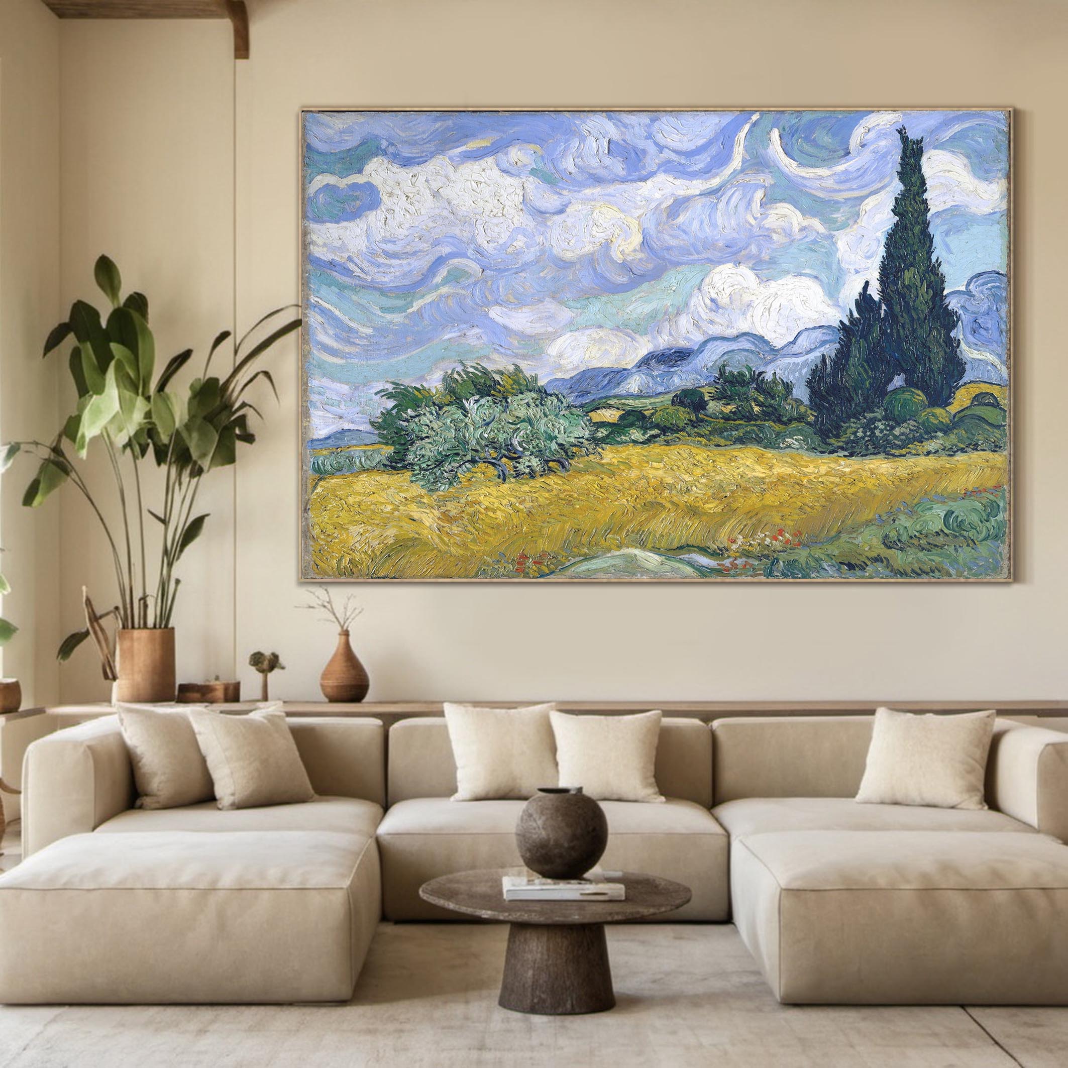 Wheat Field with Cypresses In A Brighter Hue #BGA 103 - Image 14