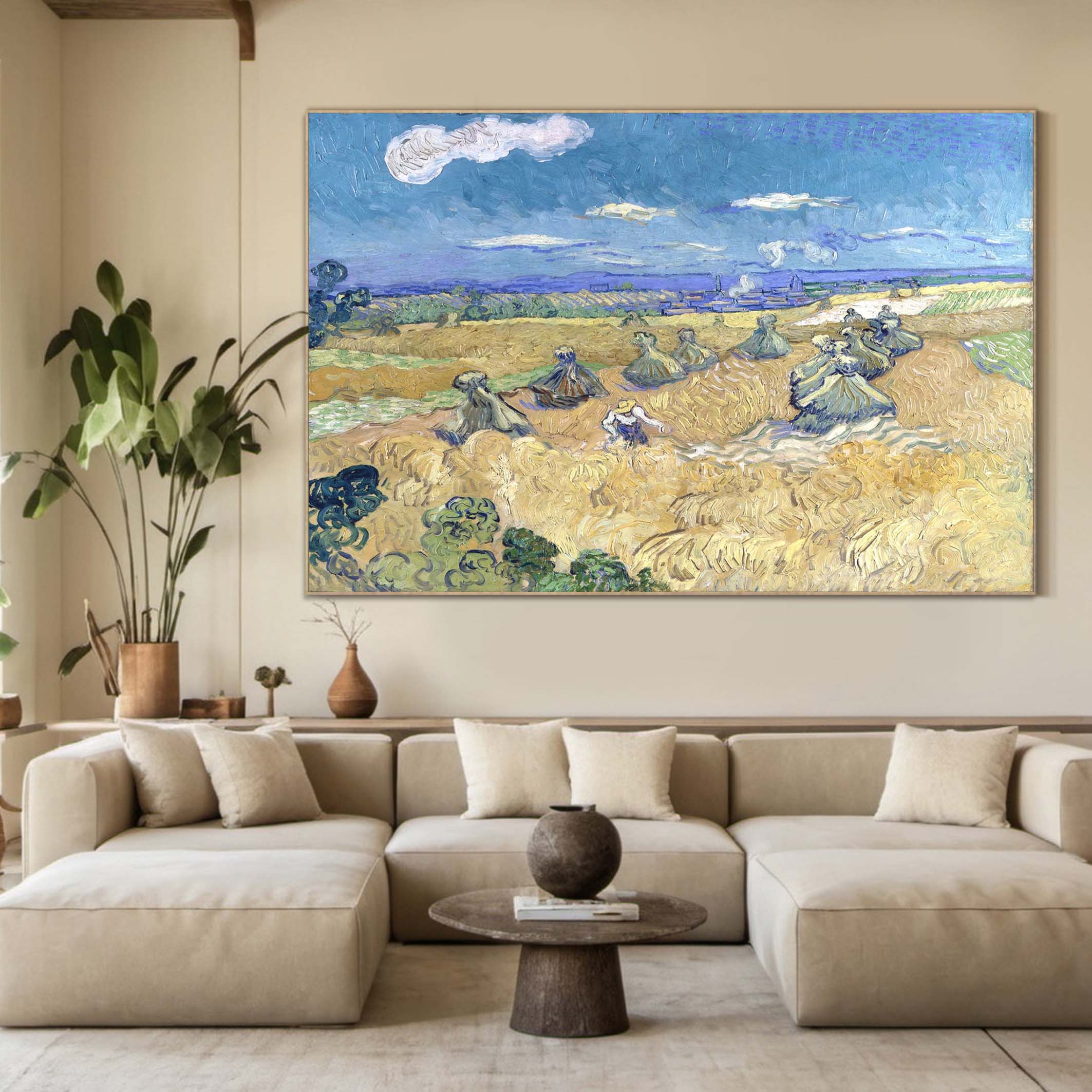 Wheat Stacks with Reaper, Vincent Van Gogh Inspired #BGA 106 - Image 13