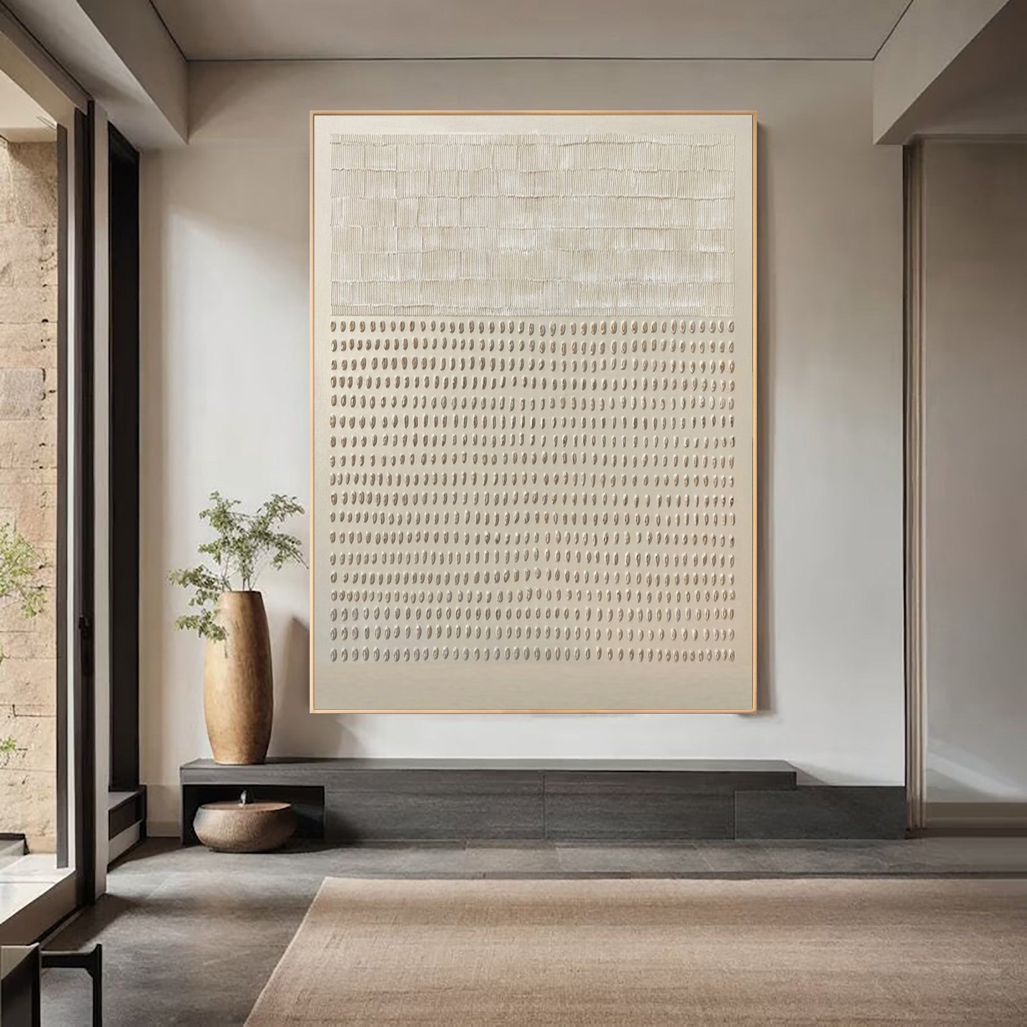 Minimalist Textured Canvas Home Decor Large Vertical #WG 045 - Image 4