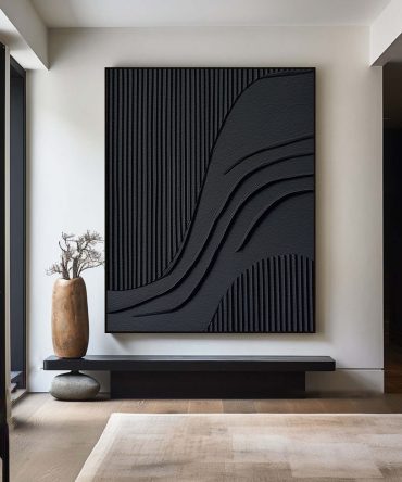 Black Minimalist Painting #BM 037