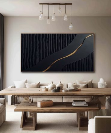 Black Minimalist Painting #BM 067