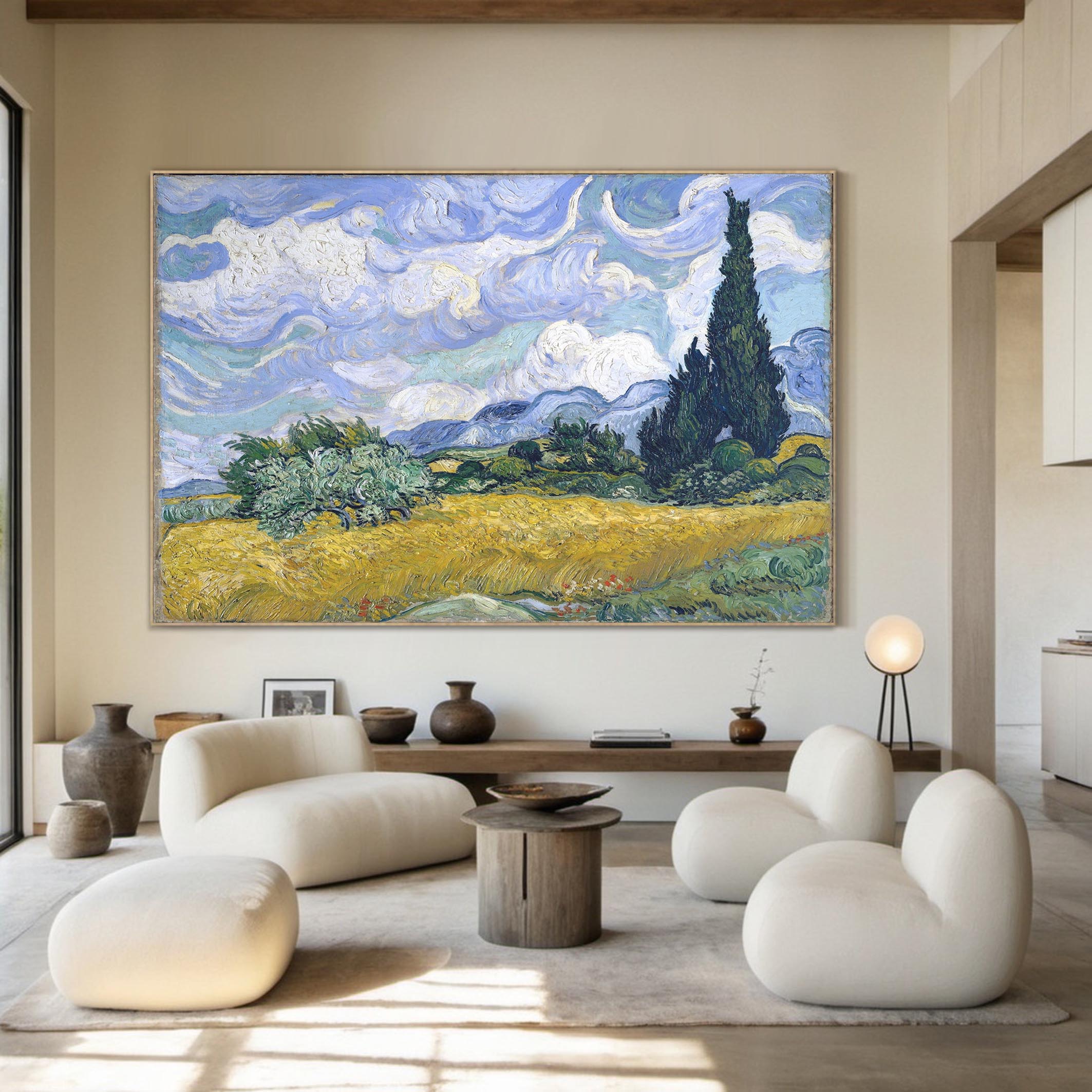 Wheat Field with Cypresses In A Brighter Hue #BGA 103 - Image 2