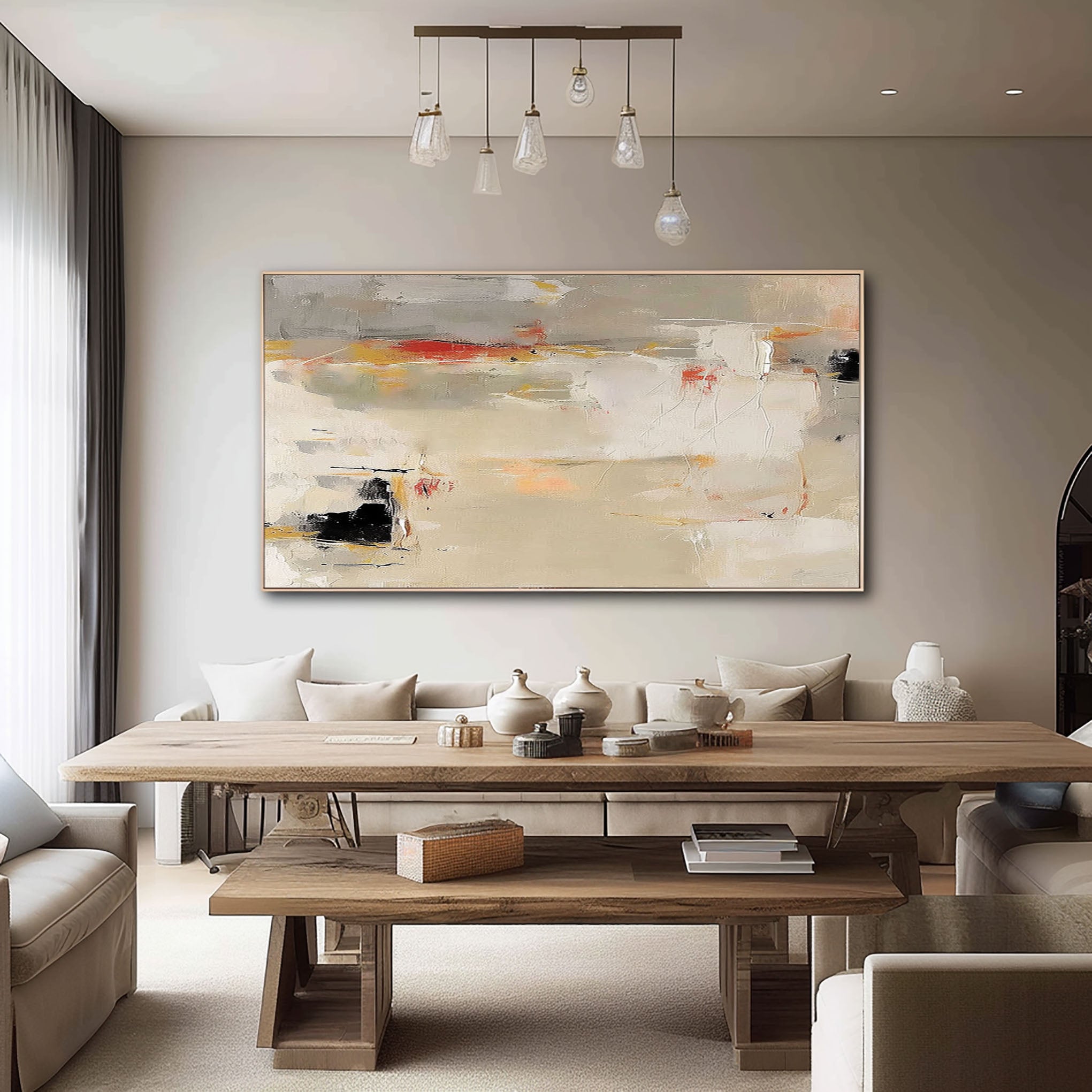 Beige & Brown Abstract Painting #BBA 061 - Image 6