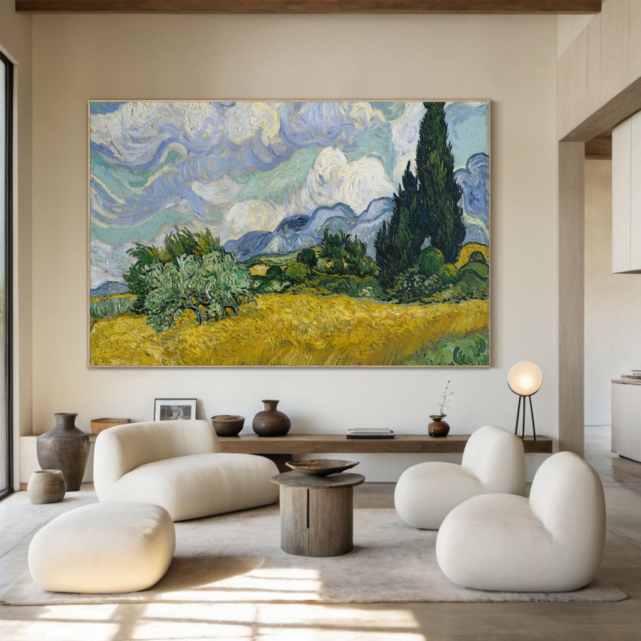 Wheat Field with Cypresses, Van Gogh Inspired Wall Art #BGA 108 - Image 7