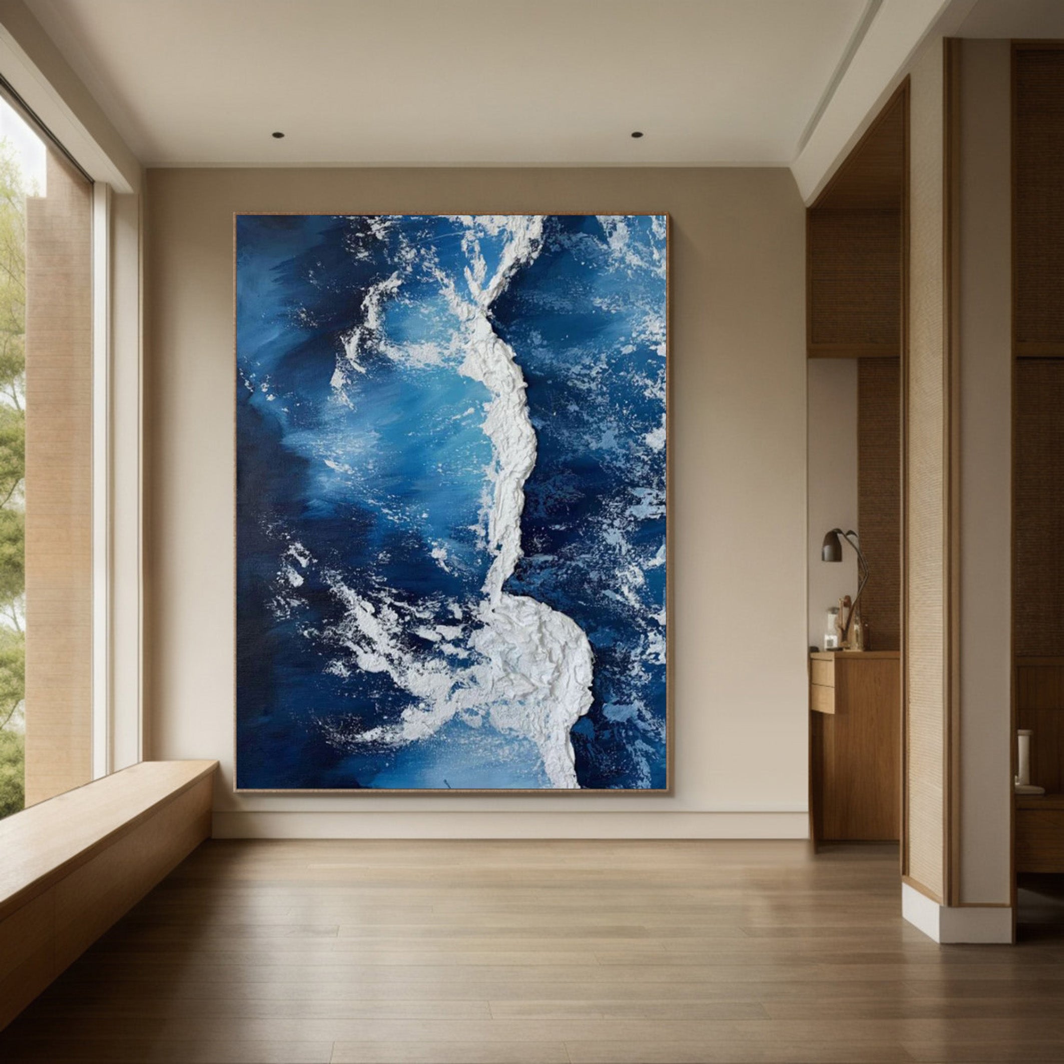 Modern 3D Texture Seascape, Dynamic Ocean Vista #BGA 259 - Image 4