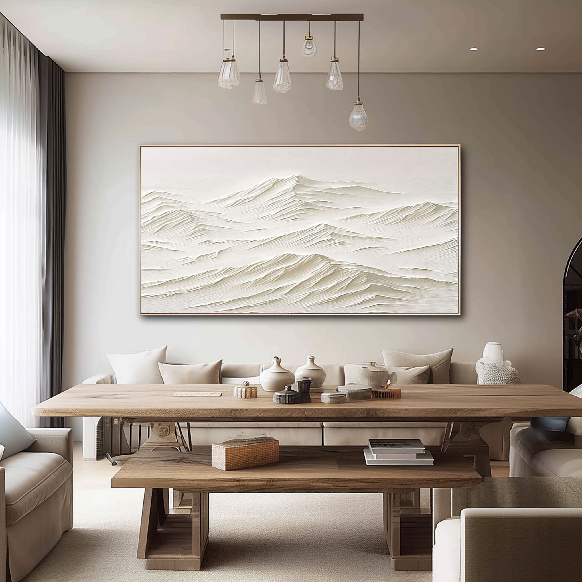 White Minimalist Painting #WM 036 - Image 7