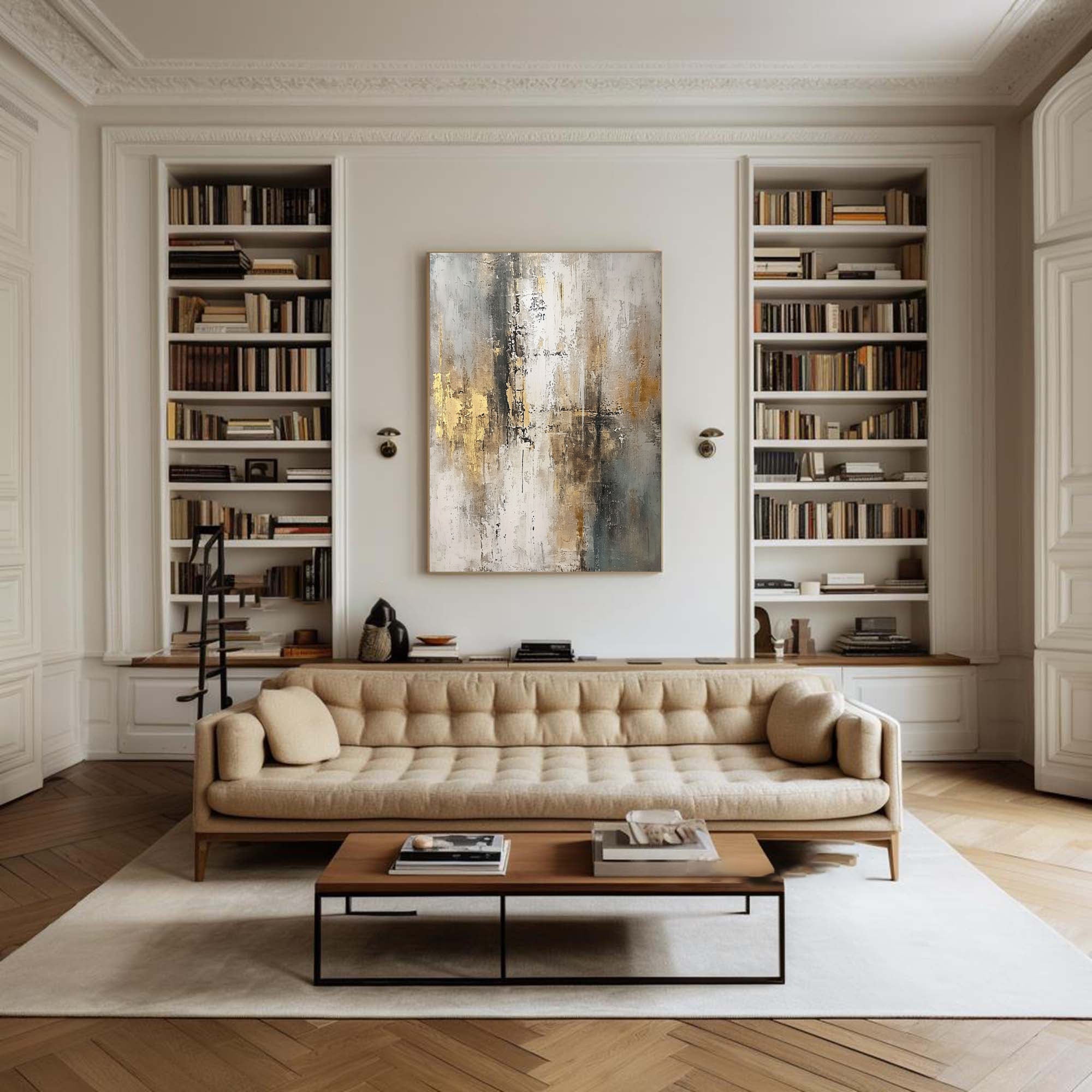 Beige & Brown Abstract Painting #BBA 041 - Image 10