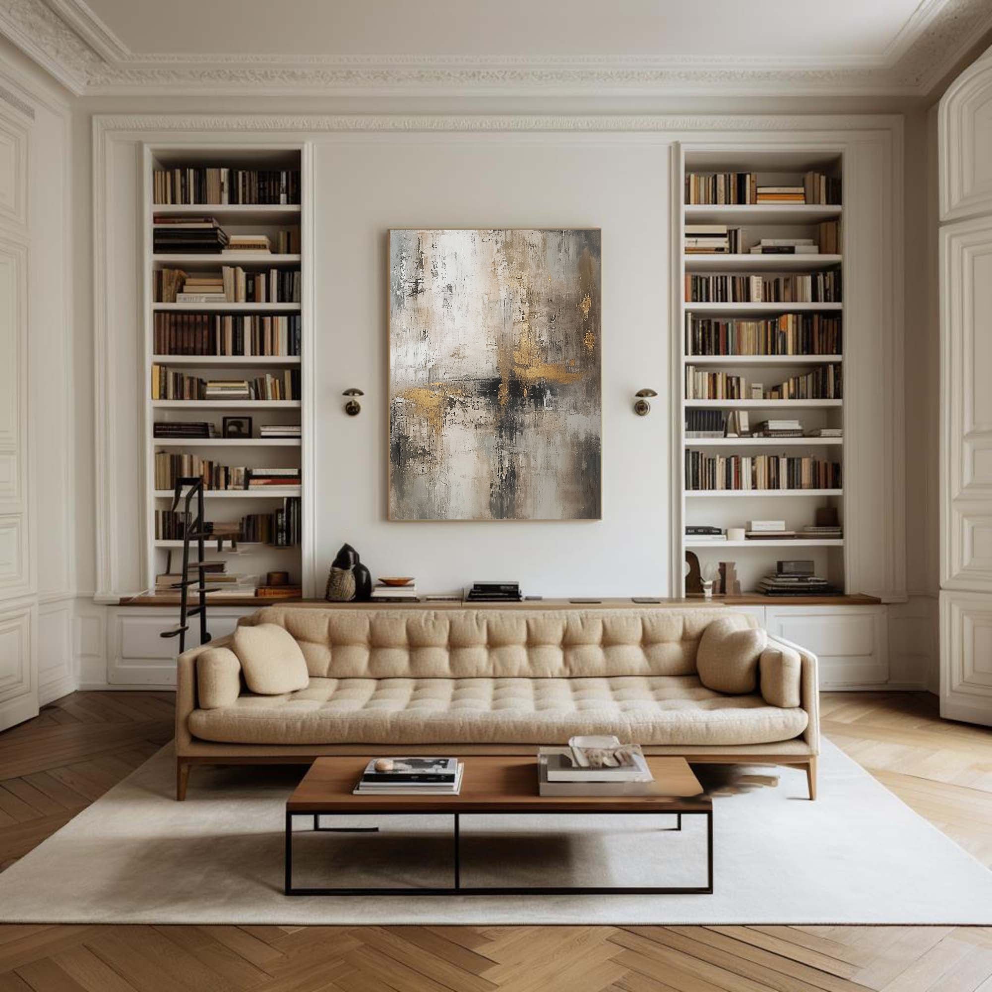 Beige & Brown Abstract Painting #BBA 040 - Image 10