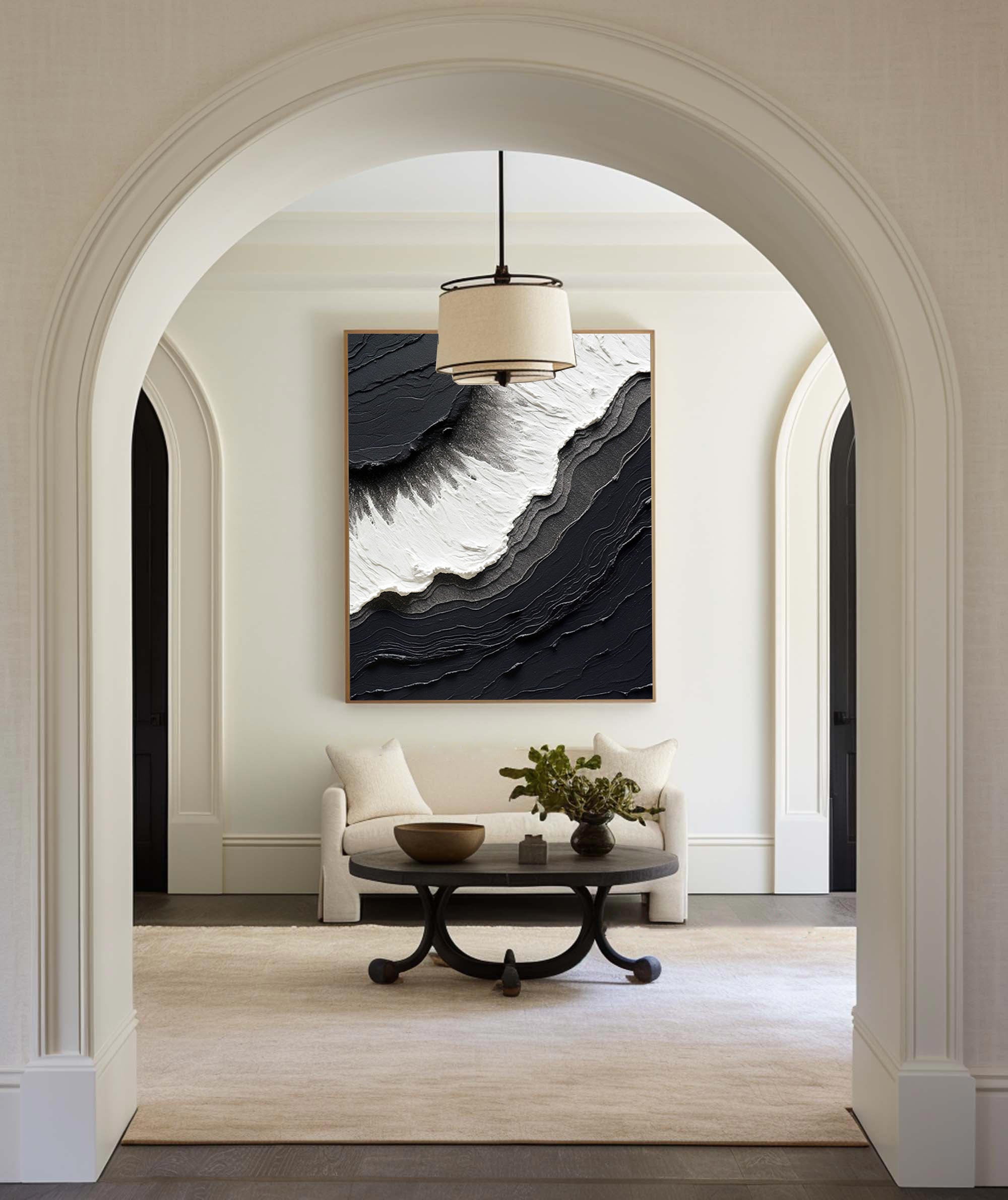 Black Minimalist Painting #BM 059 - Image 7