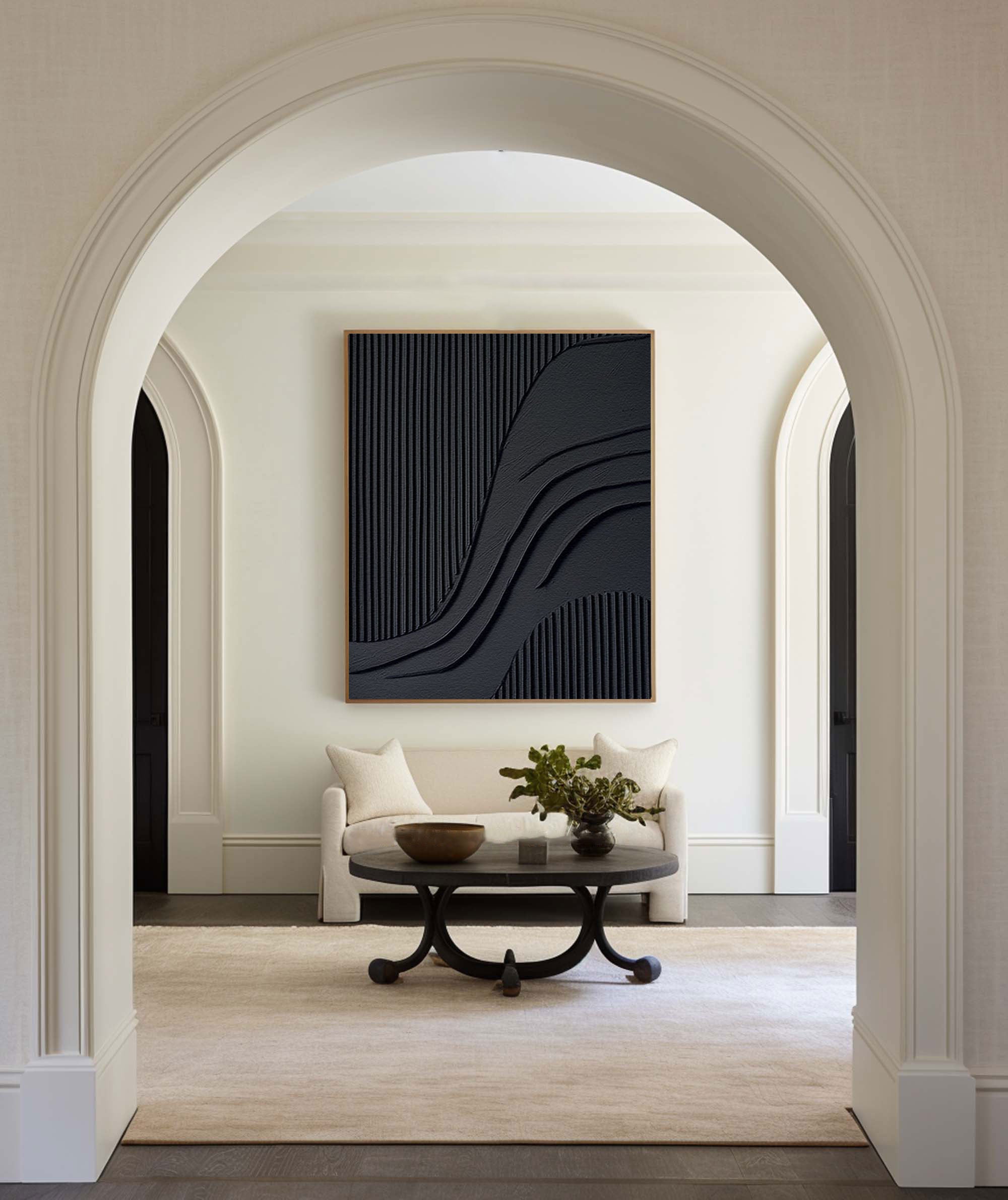 Black Minimalist Painting #BM 037 - Image 5