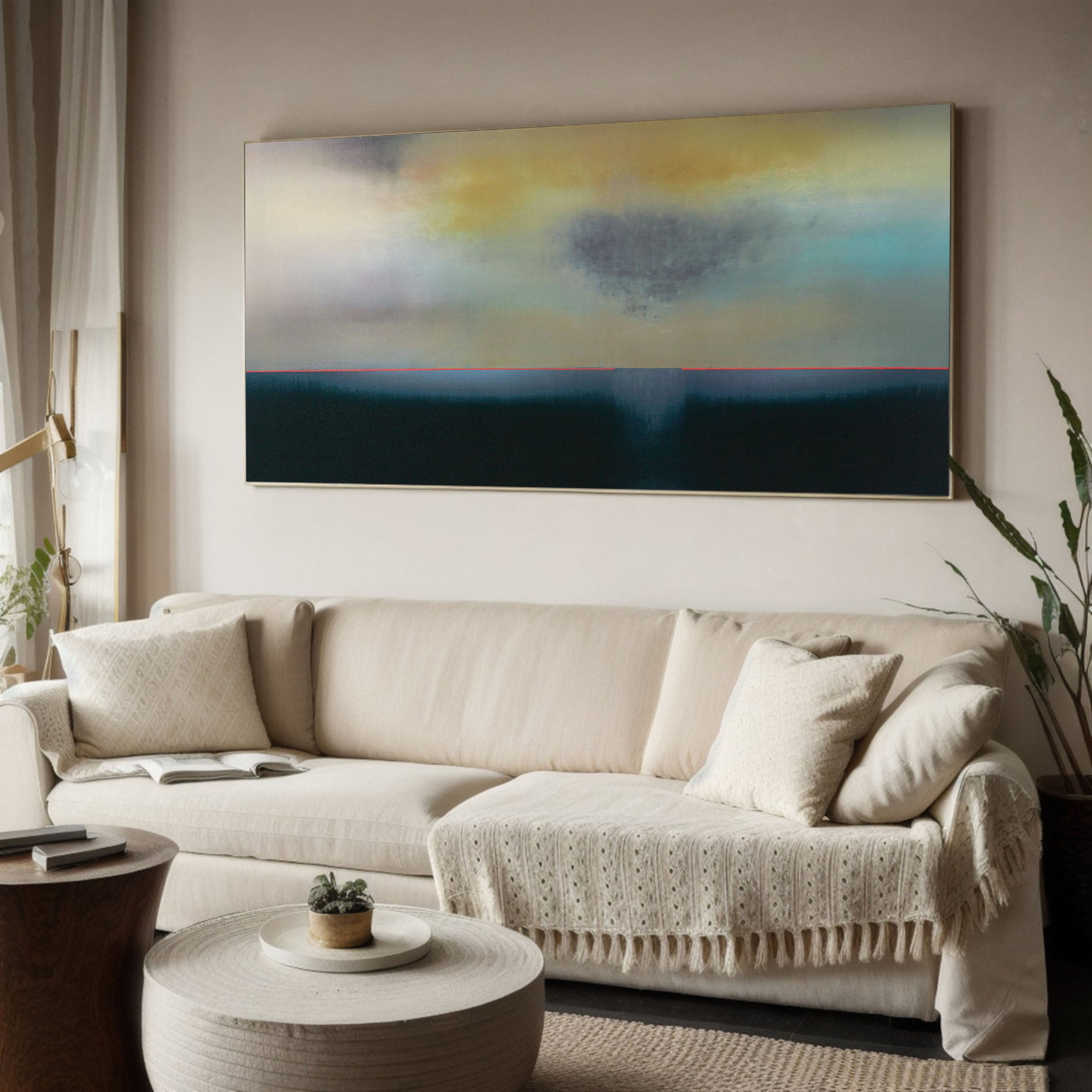 Subtle Color Layering, Abstract Horizon with Neutral Tones #BGA 122 - Image 9