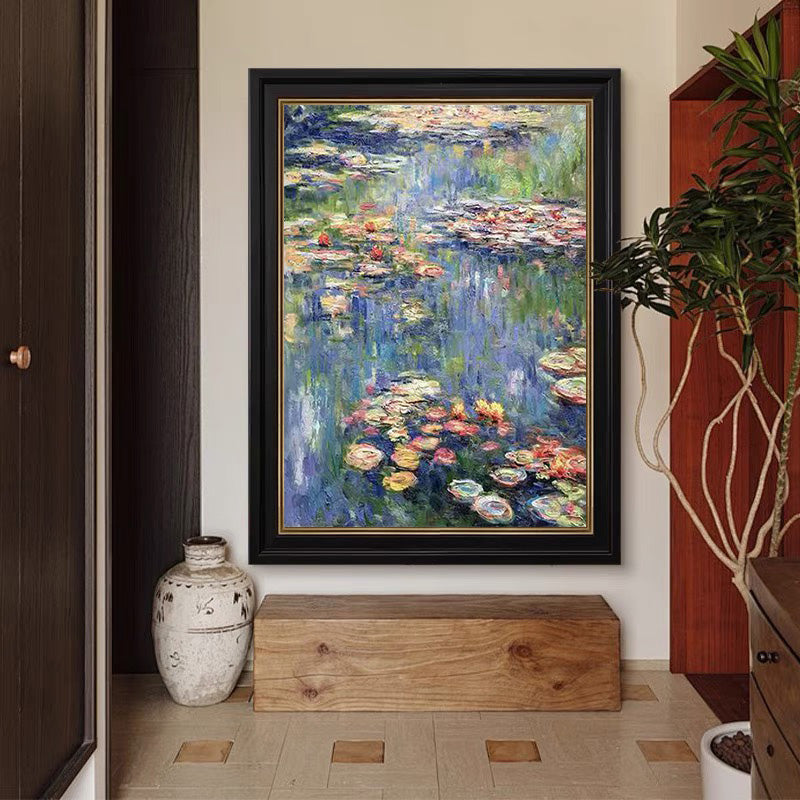 Monet Inspired Water Lilies, Impressionist Canvas #BGA 166 - Image 2