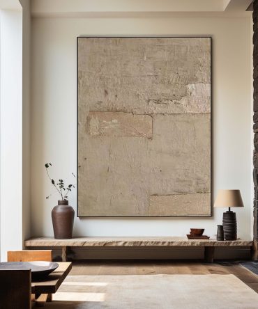 Beige & Brown Abstract Painting #BBA 049