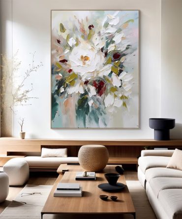 Abstract White Large Impasto Art | MuroArt #WG 105