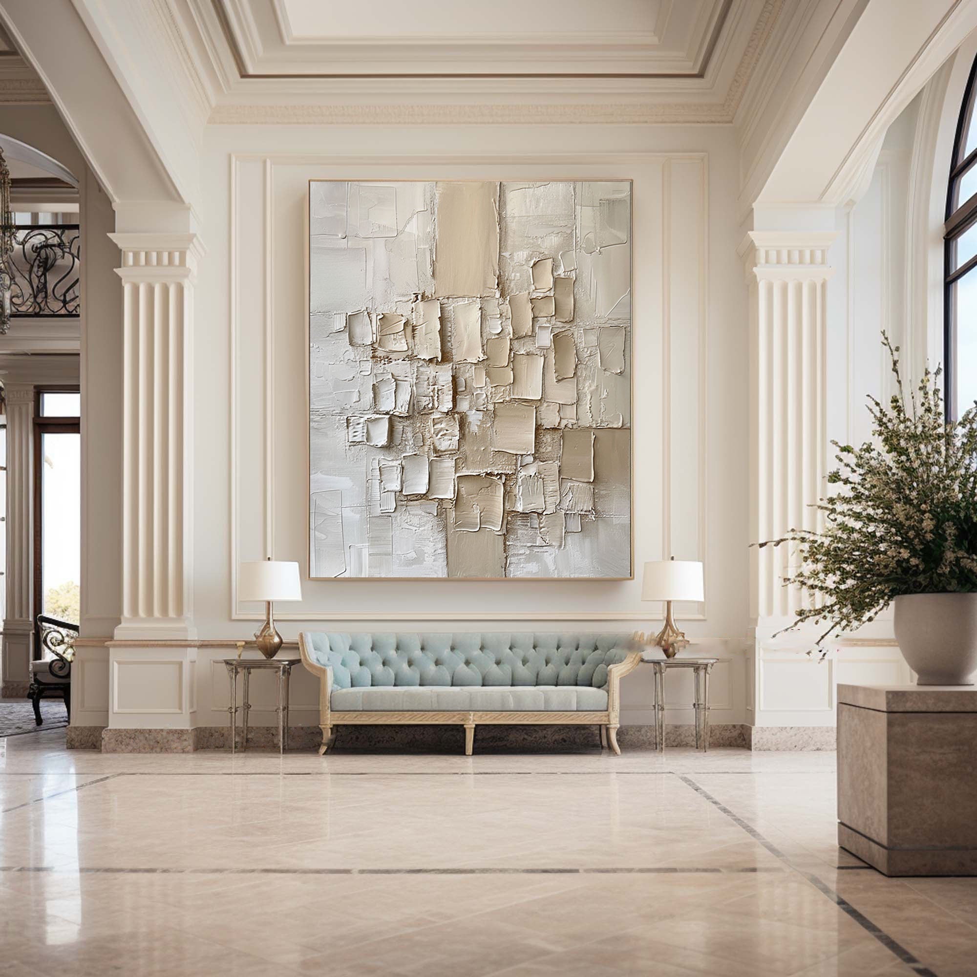 Beige & Brown Minimalist Painting #BBM 026 - Image 6