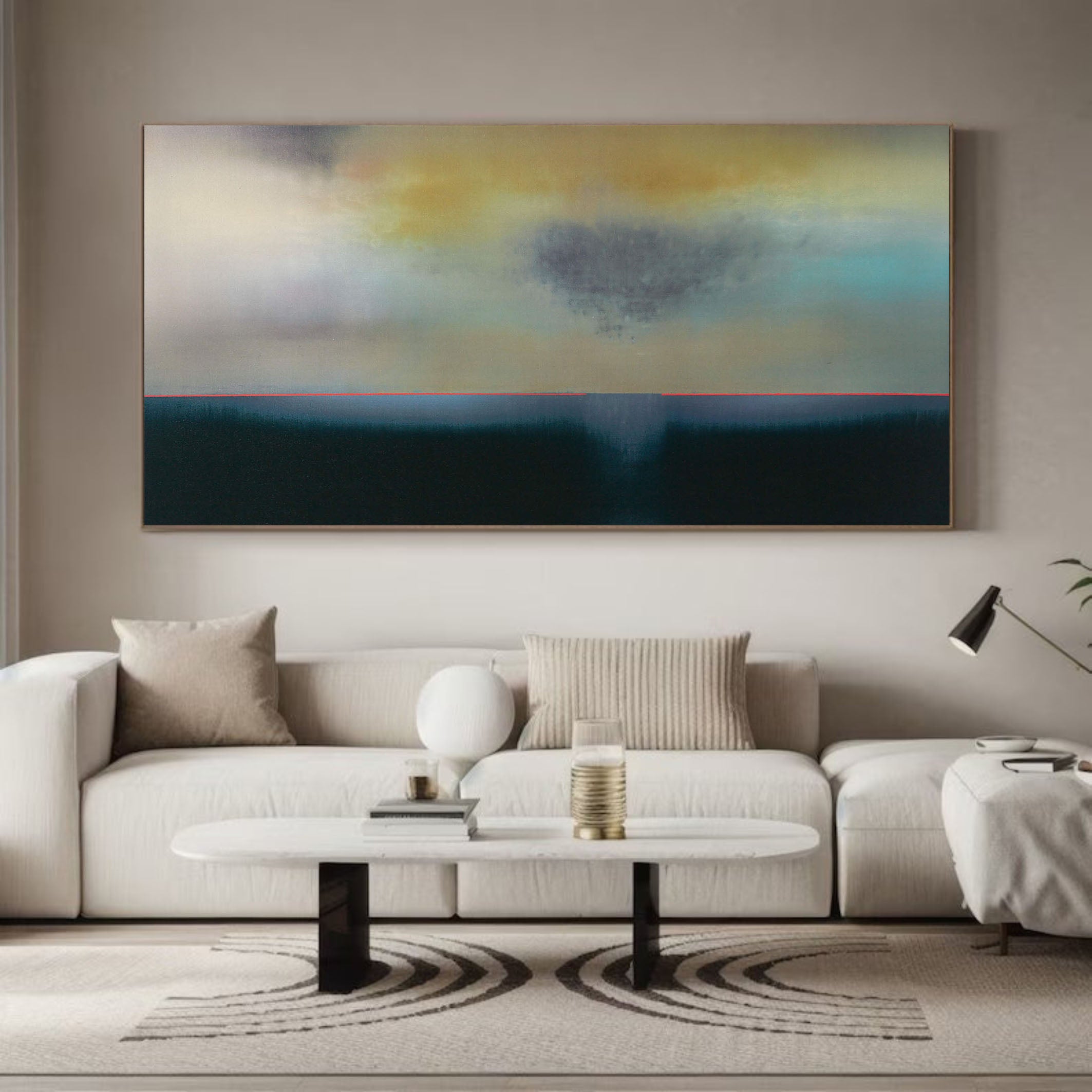 Subtle Color Layering, Abstract Horizon with Neutral Tones #BGA 122 - Image 2