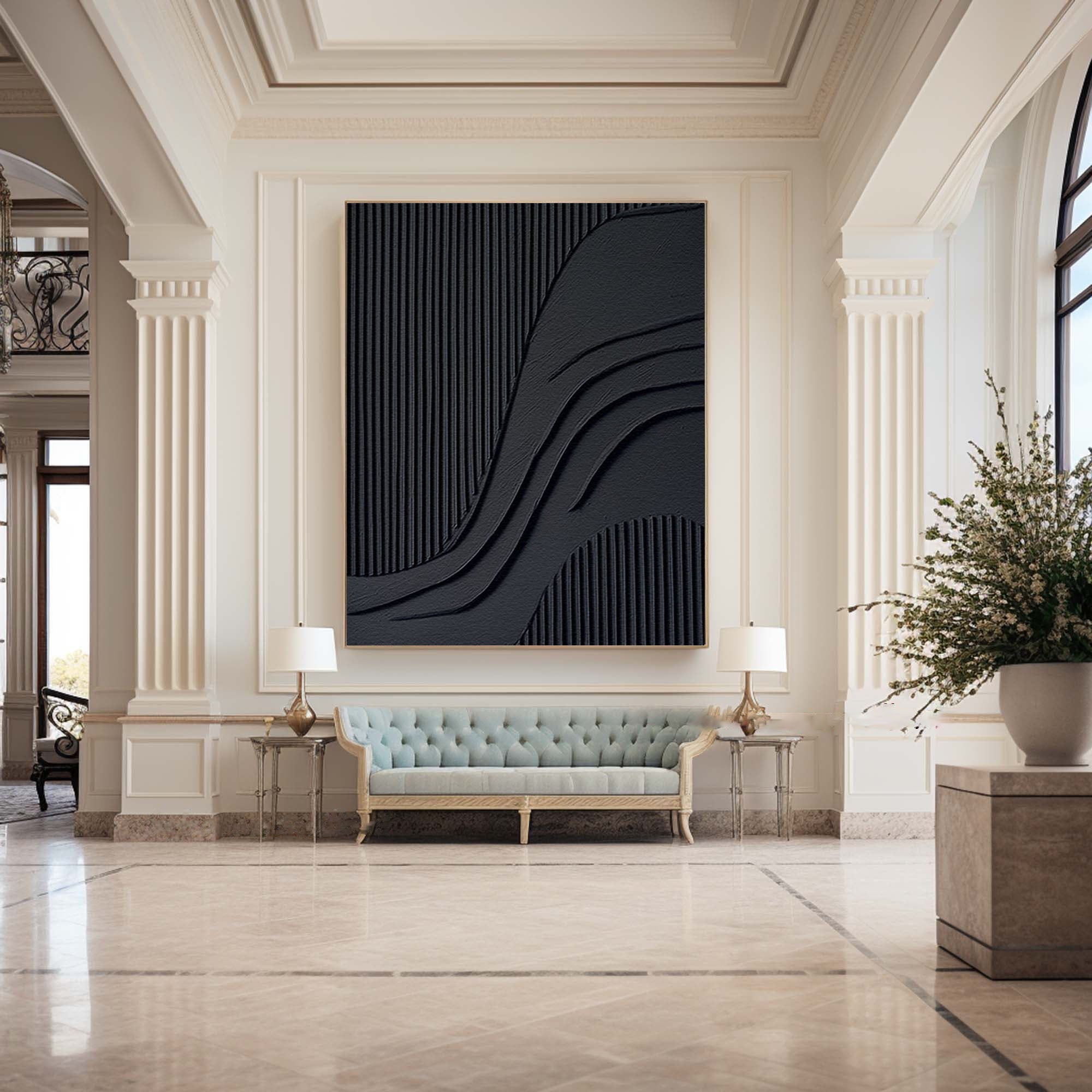 Black Minimalist Painting #BM 037 - Image 4