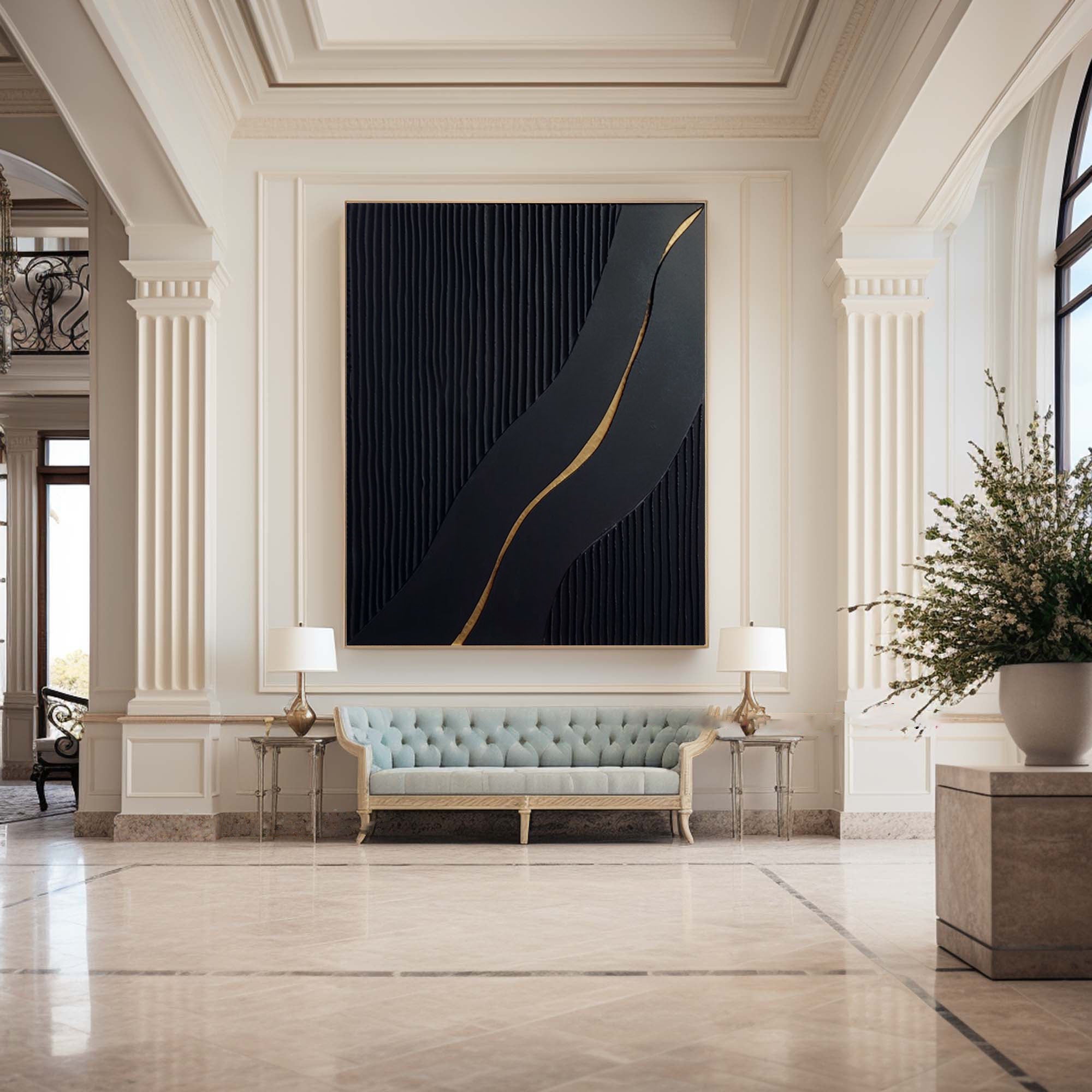 Black Minimalist Painting #BM 064 - Image 8