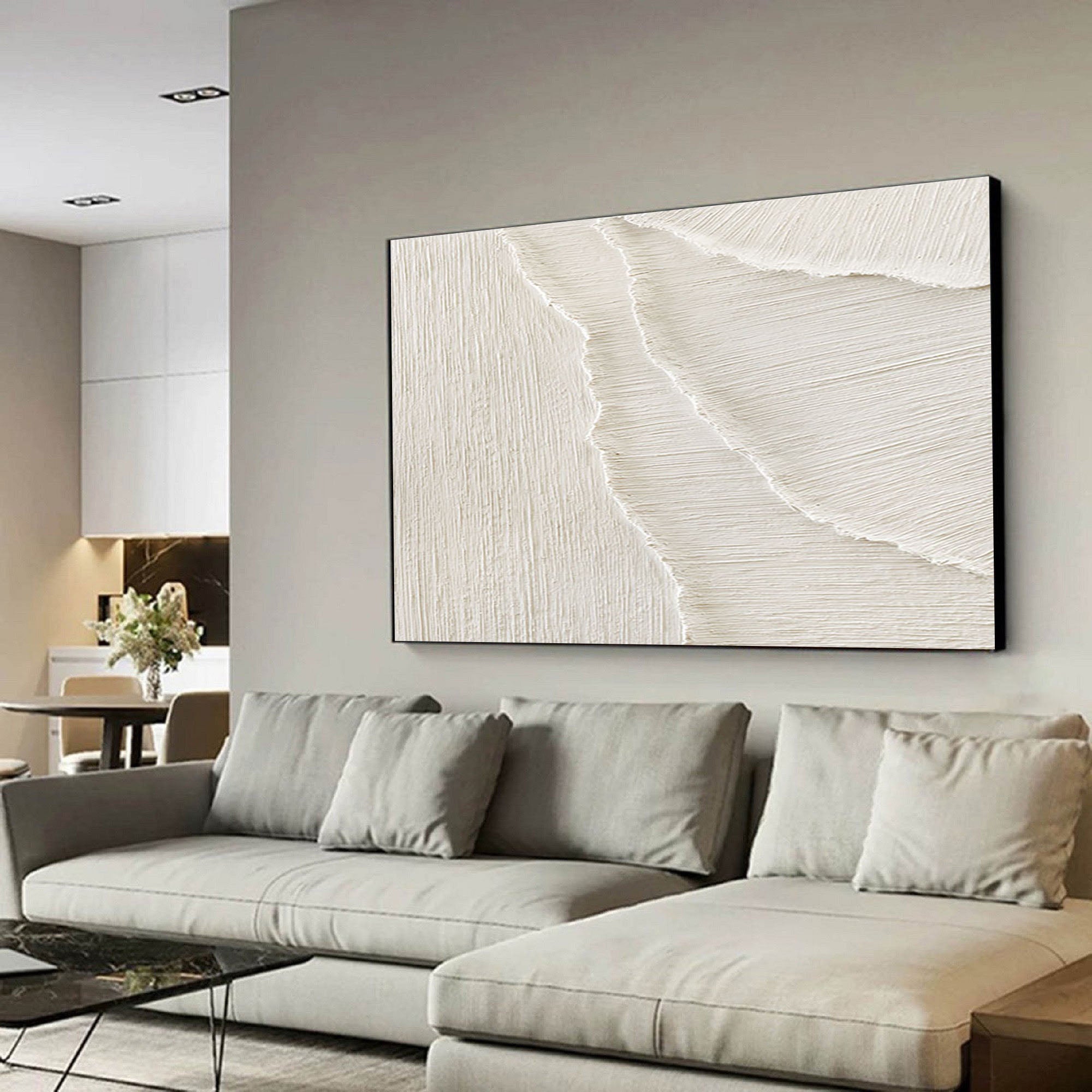 White Minimalist Painting #WM 018 - Image 2