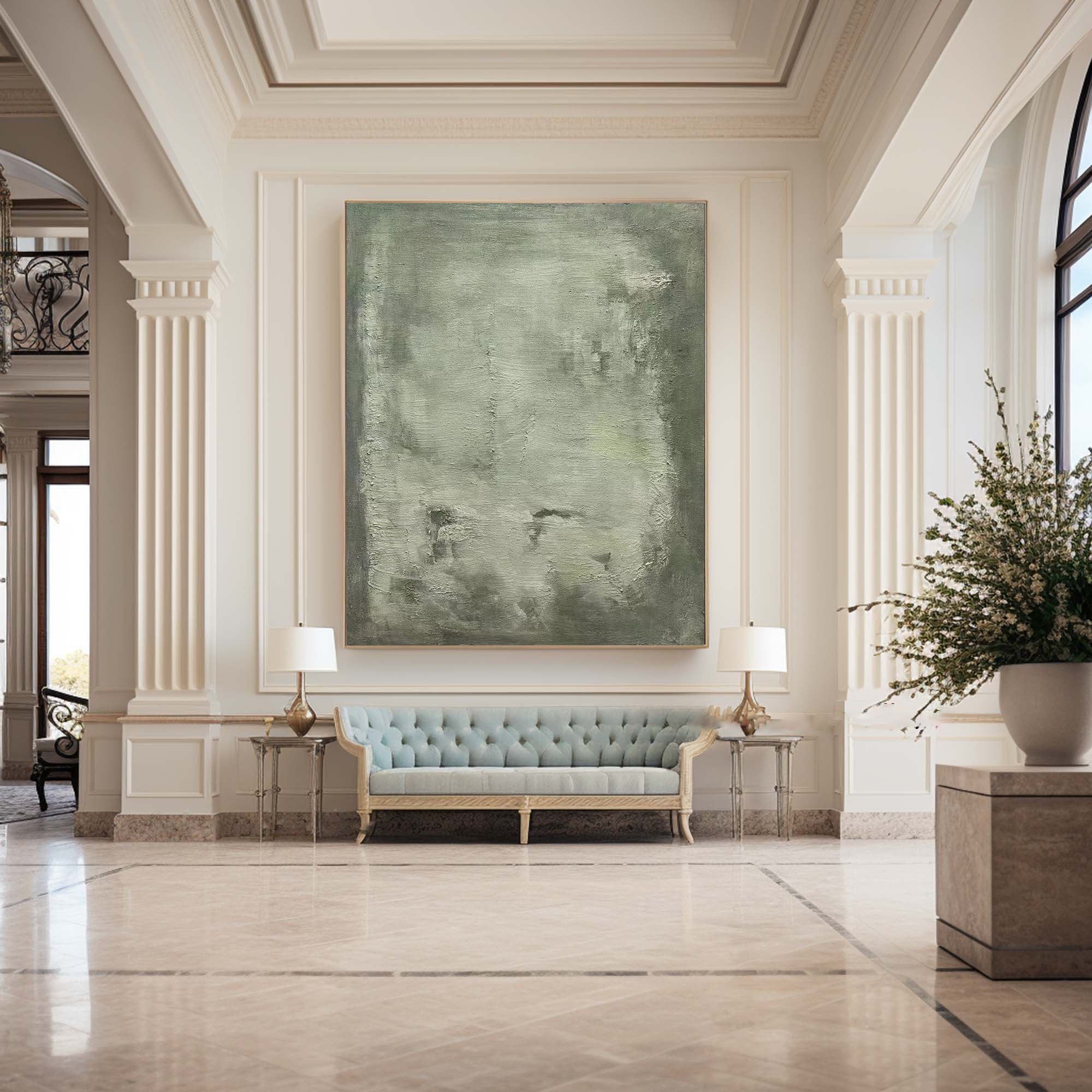 Blue & Green Abstract Painting #BGA 027 - Image 9