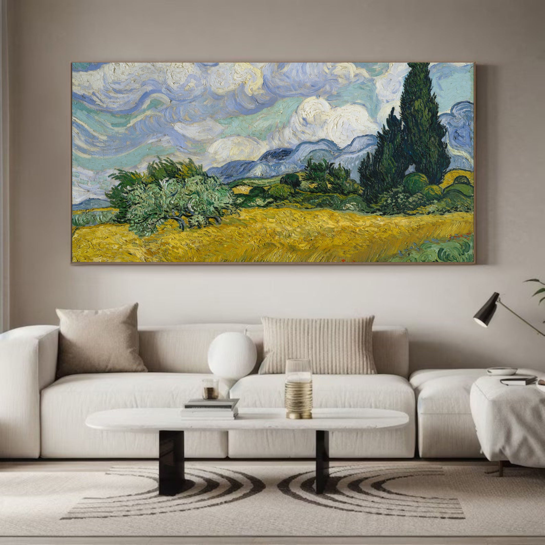 Wheat Field with Cypresses, Van Gogh Inspired Wall Art #BGA 108 - Image 9