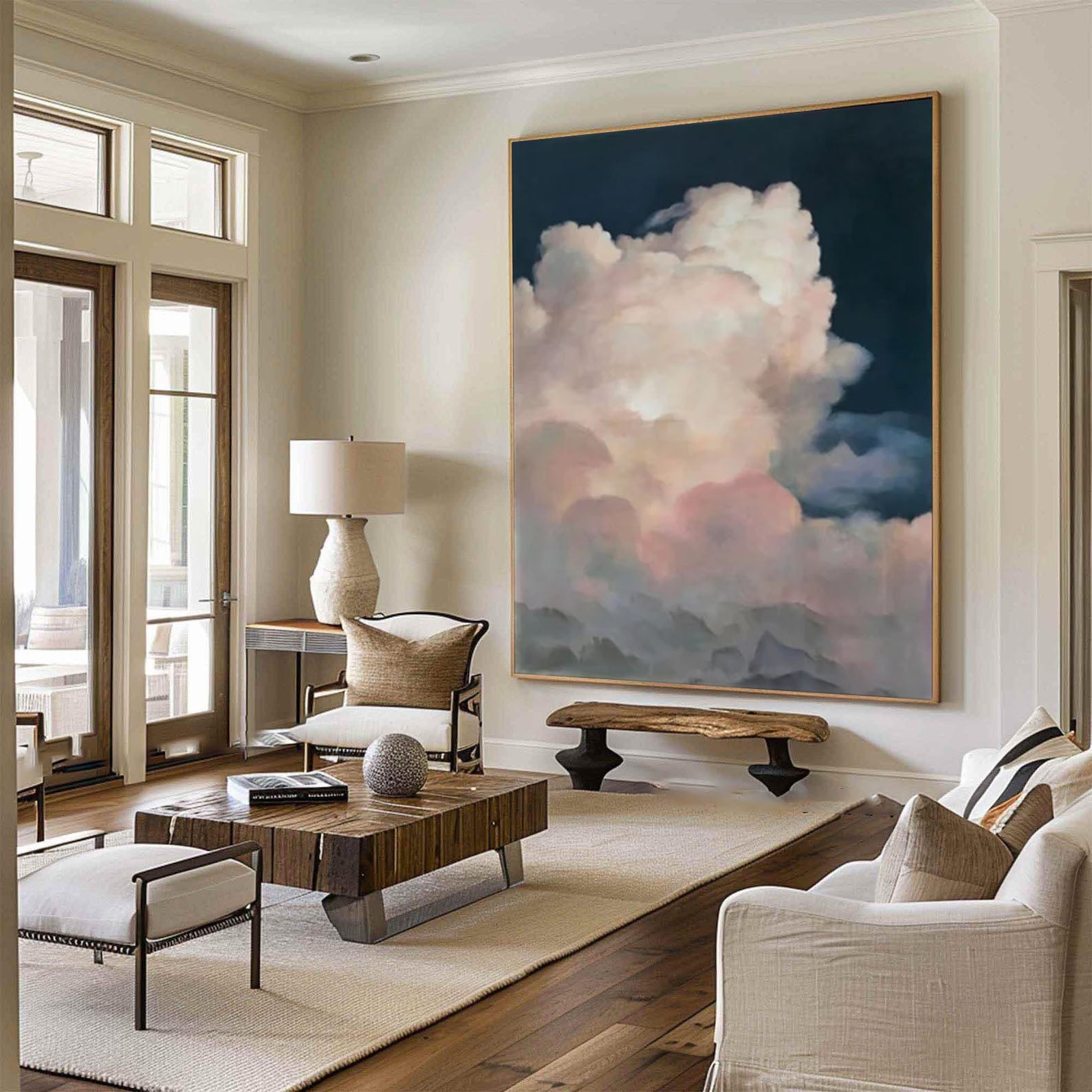 Ethereal Cloudscape Painting Elegant Wall Art for Living Spaces #SP 009 - Image 3