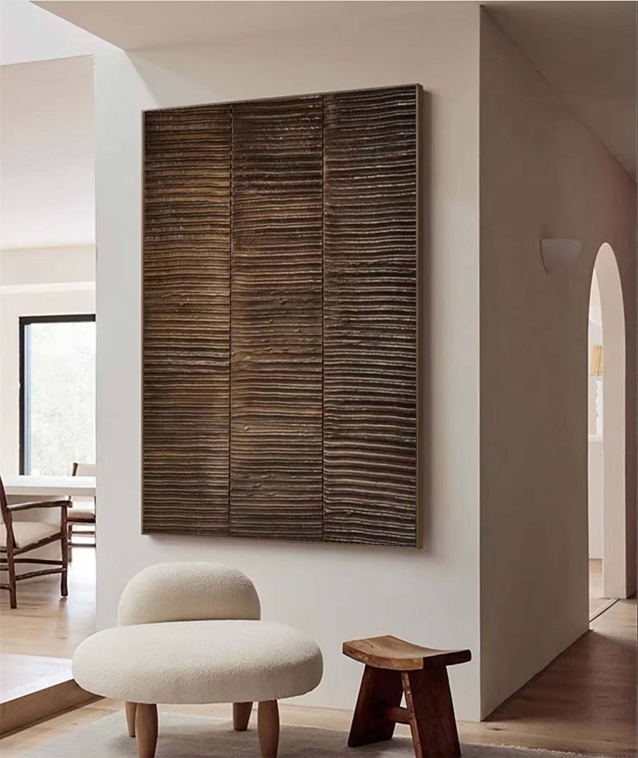 Organic Texture Canvas, Natural Wood Design Wall Art #BGA 200 - Image 2