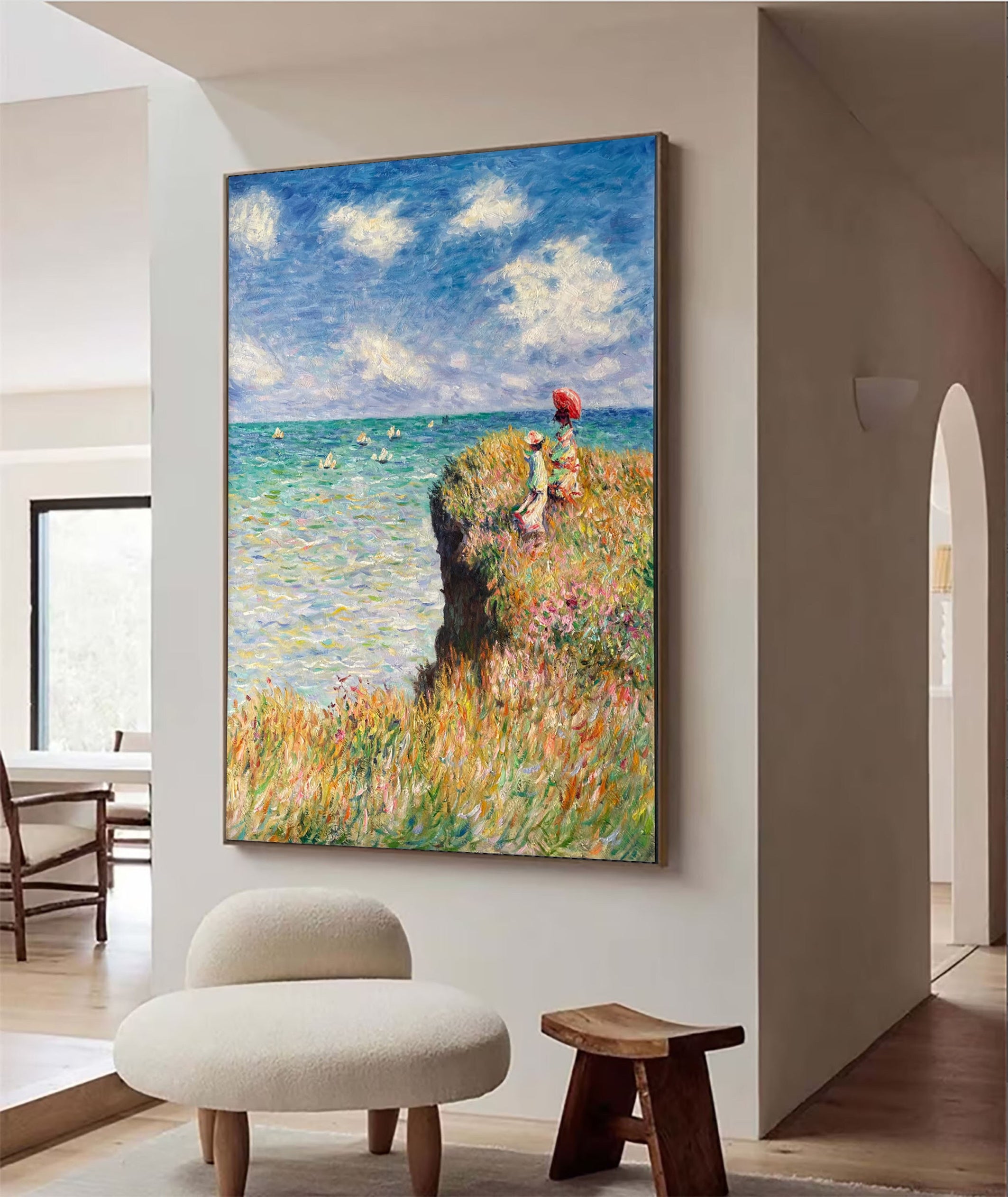 The Cliff Walk at Pourville, Inspired by Monet #BGA 174 - Image 4