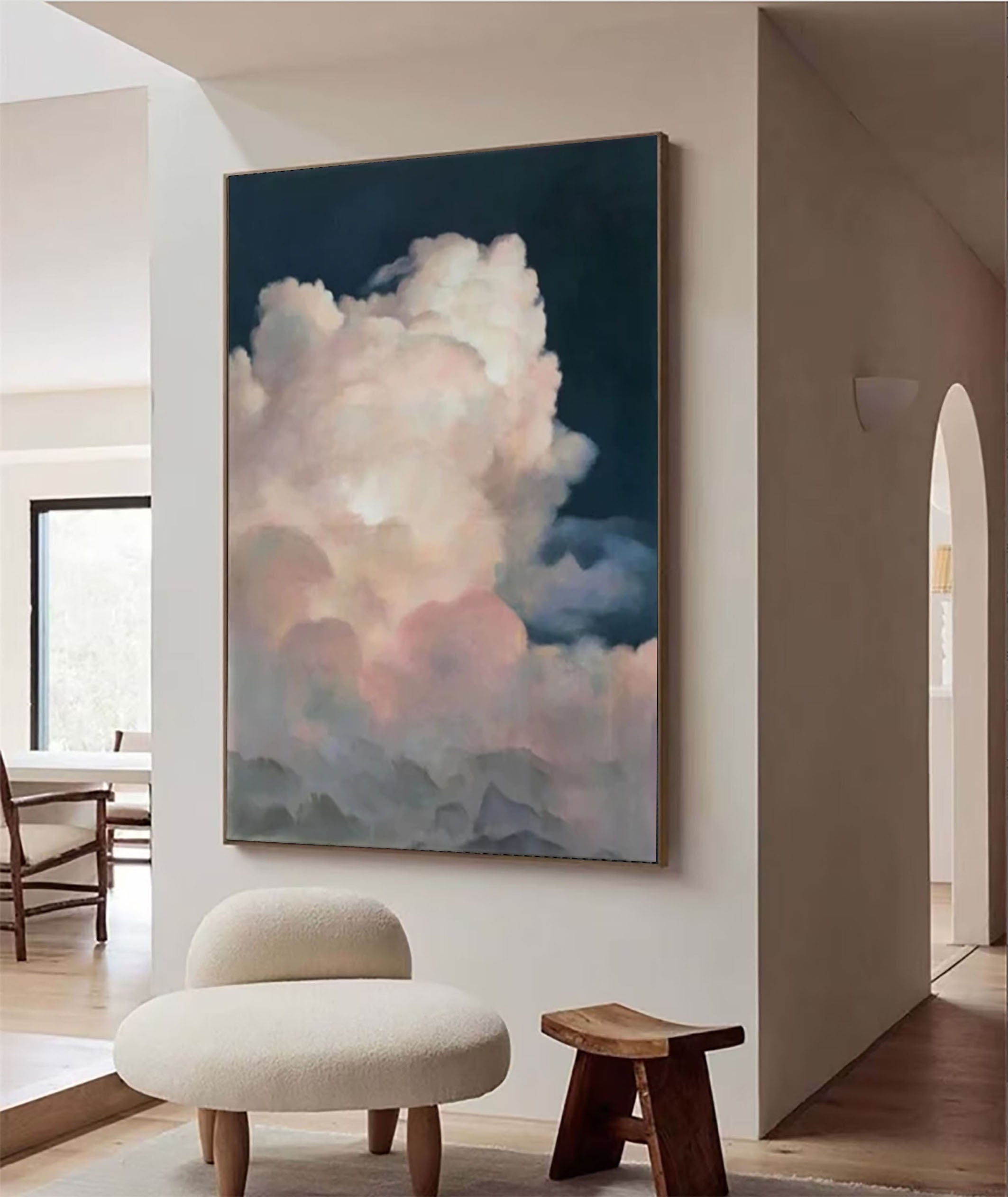Ethereal Cloudscape Painting Elegant Wall Art for Living Spaces #SP 009 - Image 4