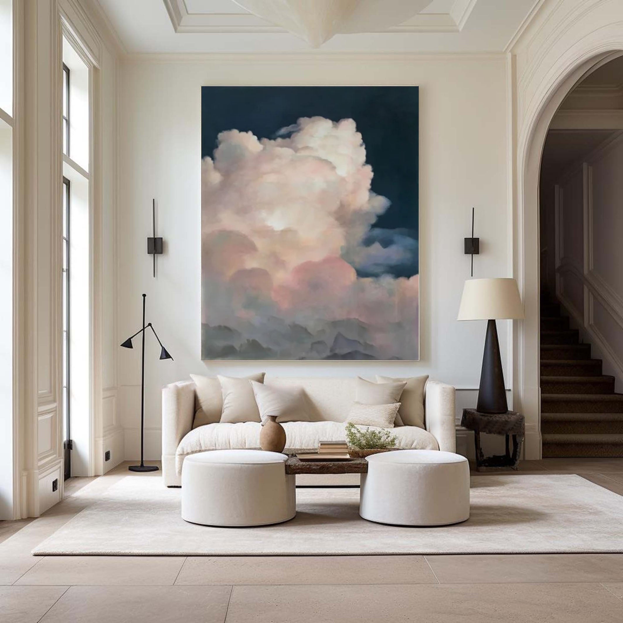 Ethereal Cloudscape Painting Elegant Wall Art for Living Spaces #SP 009 - Image 5