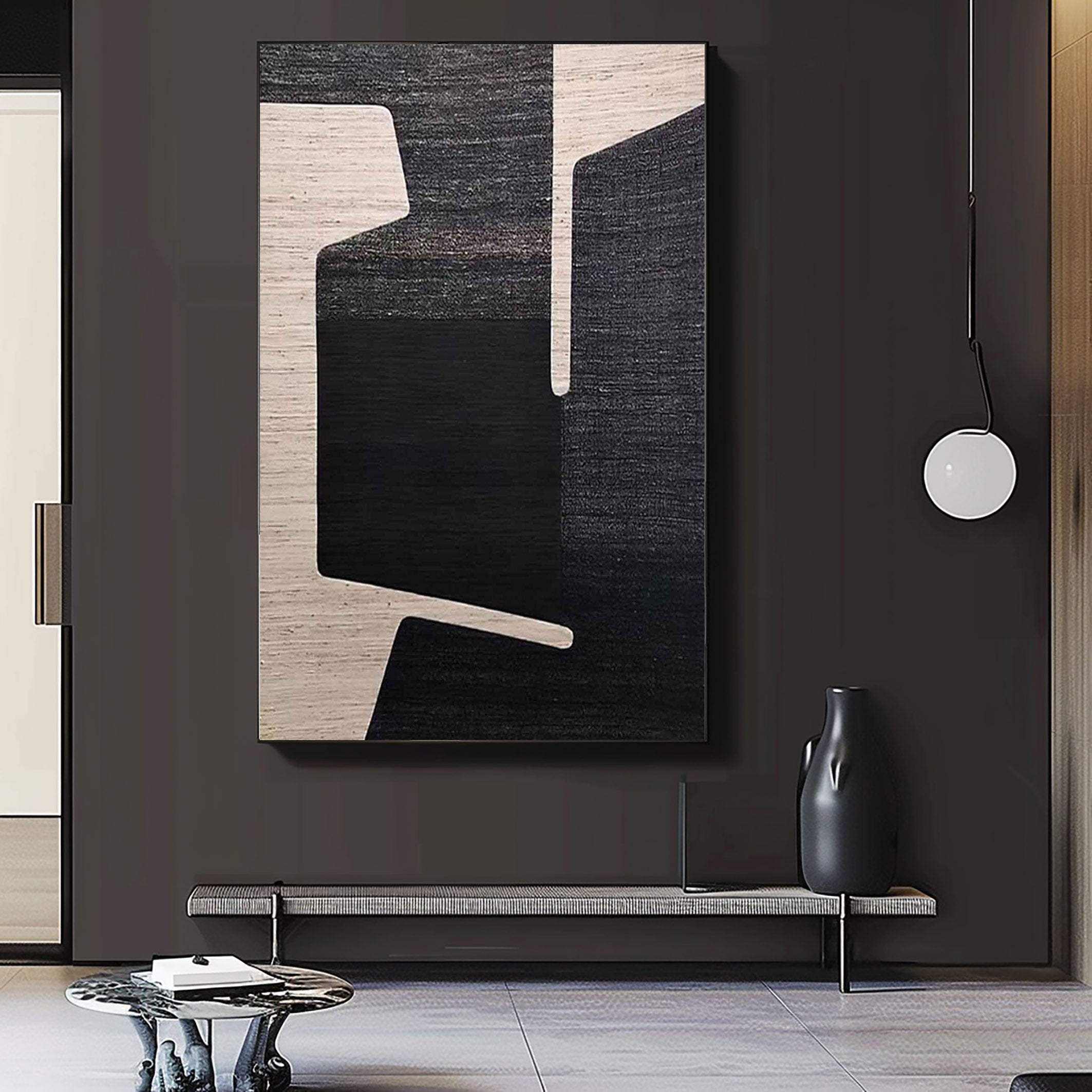 Black & White Minimalist Painting #BWM 006 - Image 5