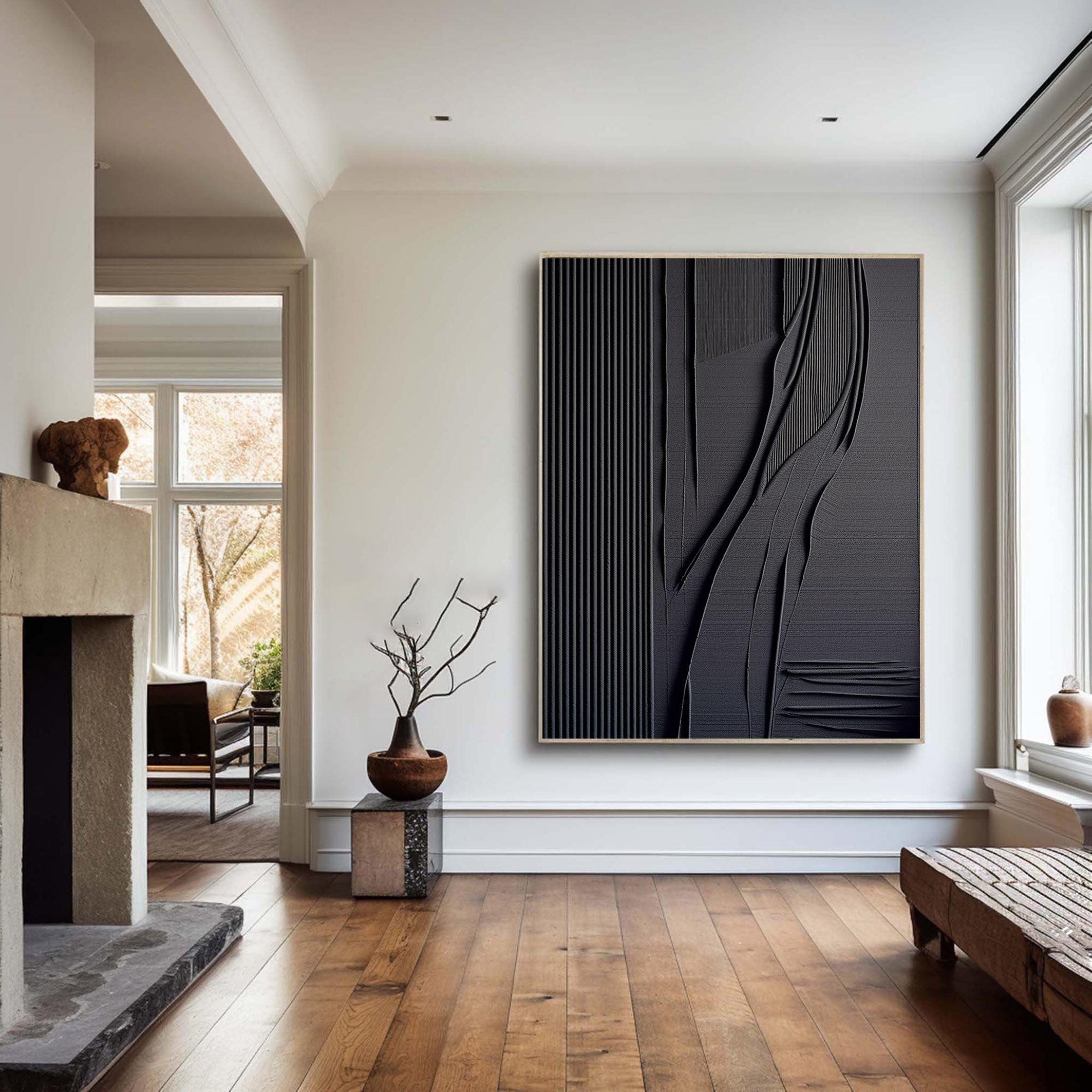 Black Minimalist Painting #BM 010 - Image 4