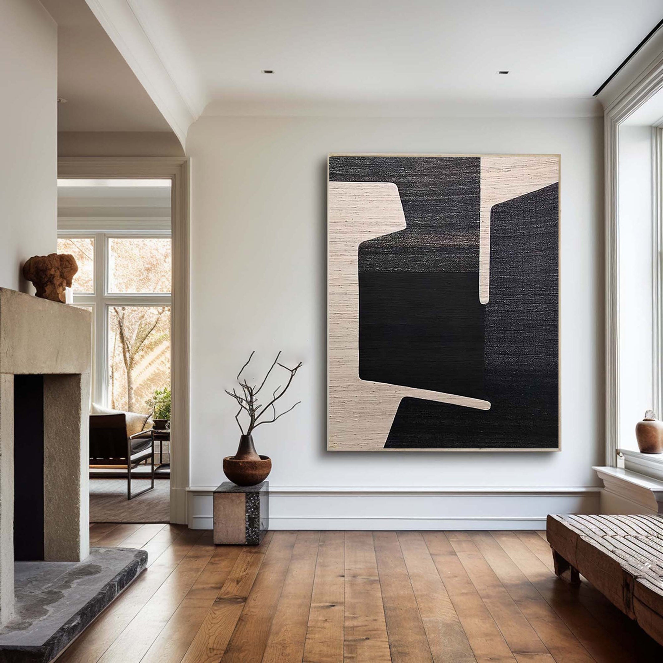 Black & White Minimalist Painting #BWM 006 - Image 6