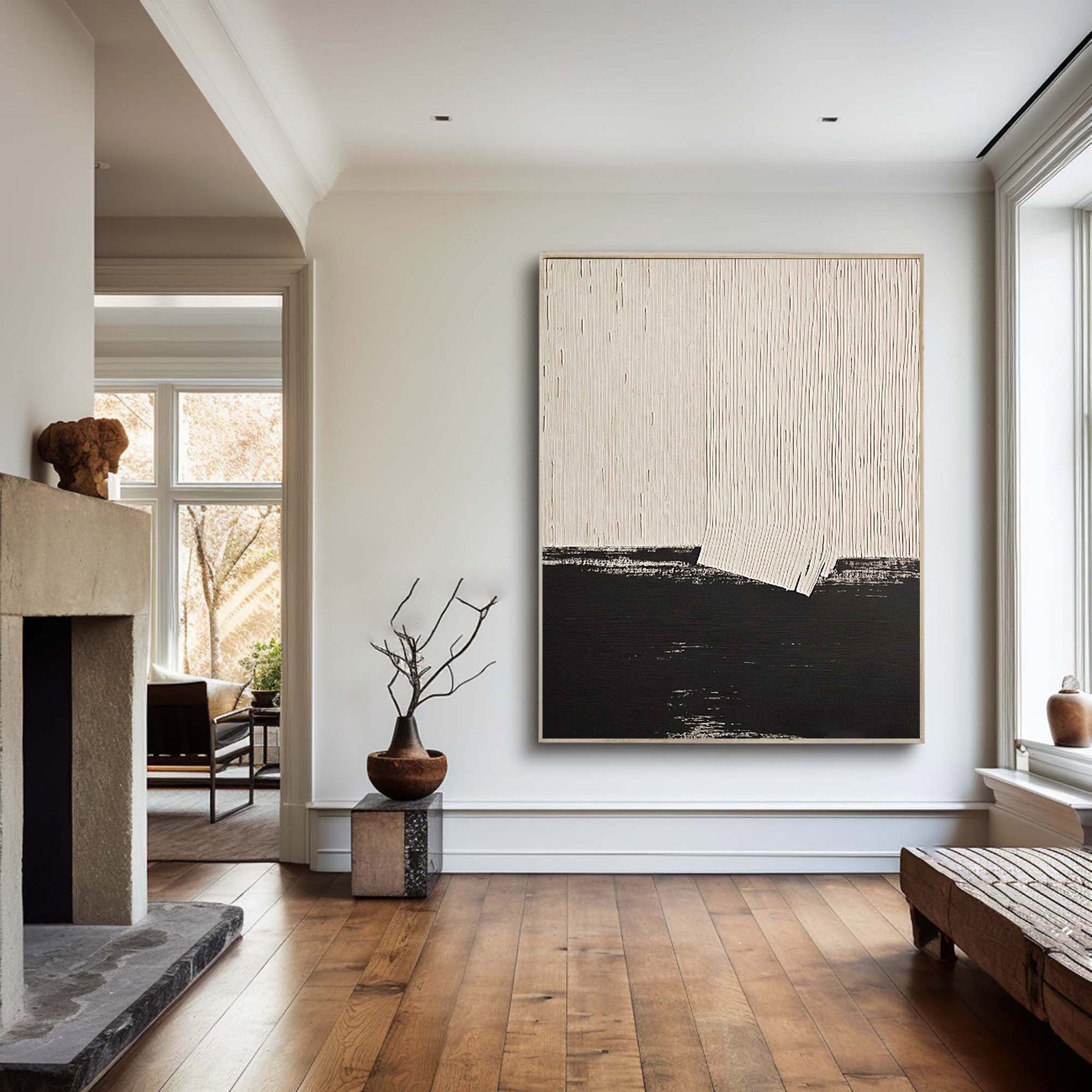 Black & White Minimalist Painting #BWM 004 - Image 6