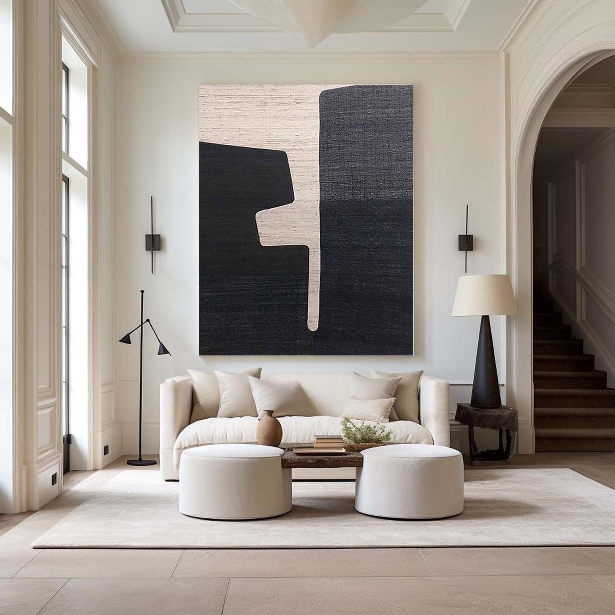 Black & White Minimalist Painting #BWM 005 - Image 7