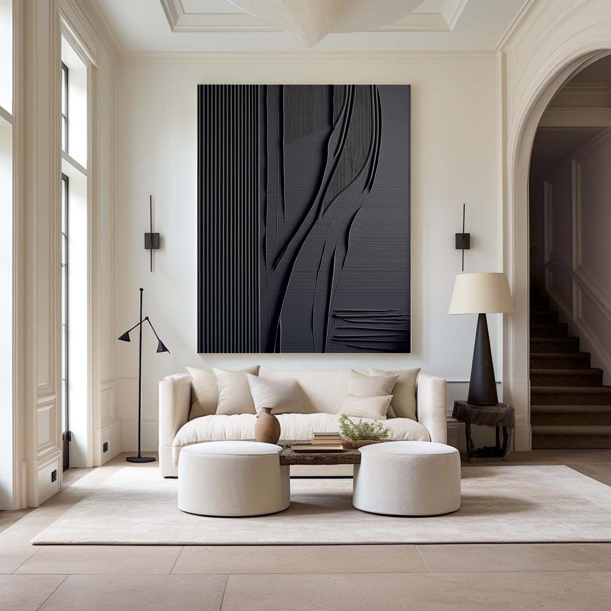 Black Minimalist Painting #BM 010 - Image 5