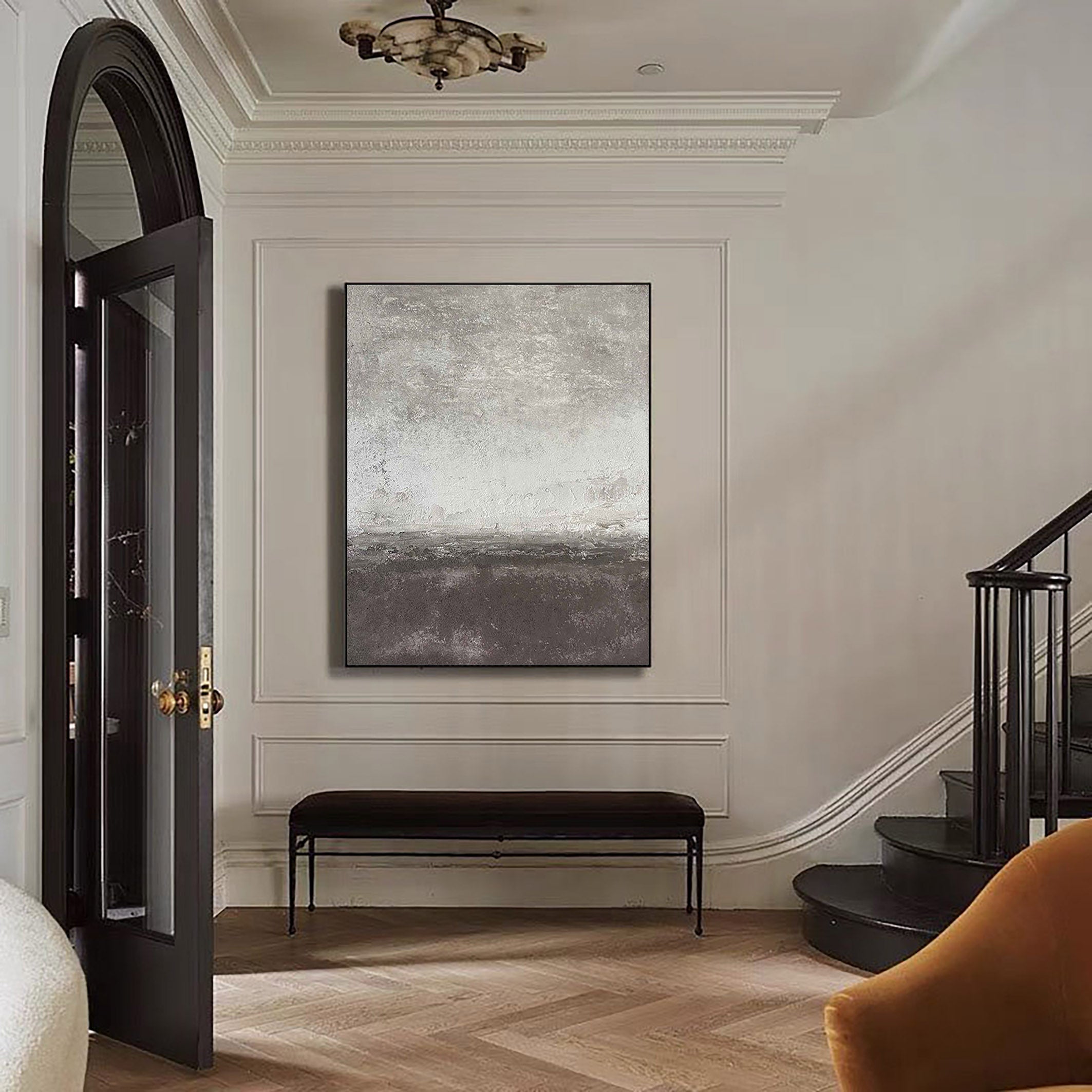 Grey Abstract Painting #GAP 005 - Image 4