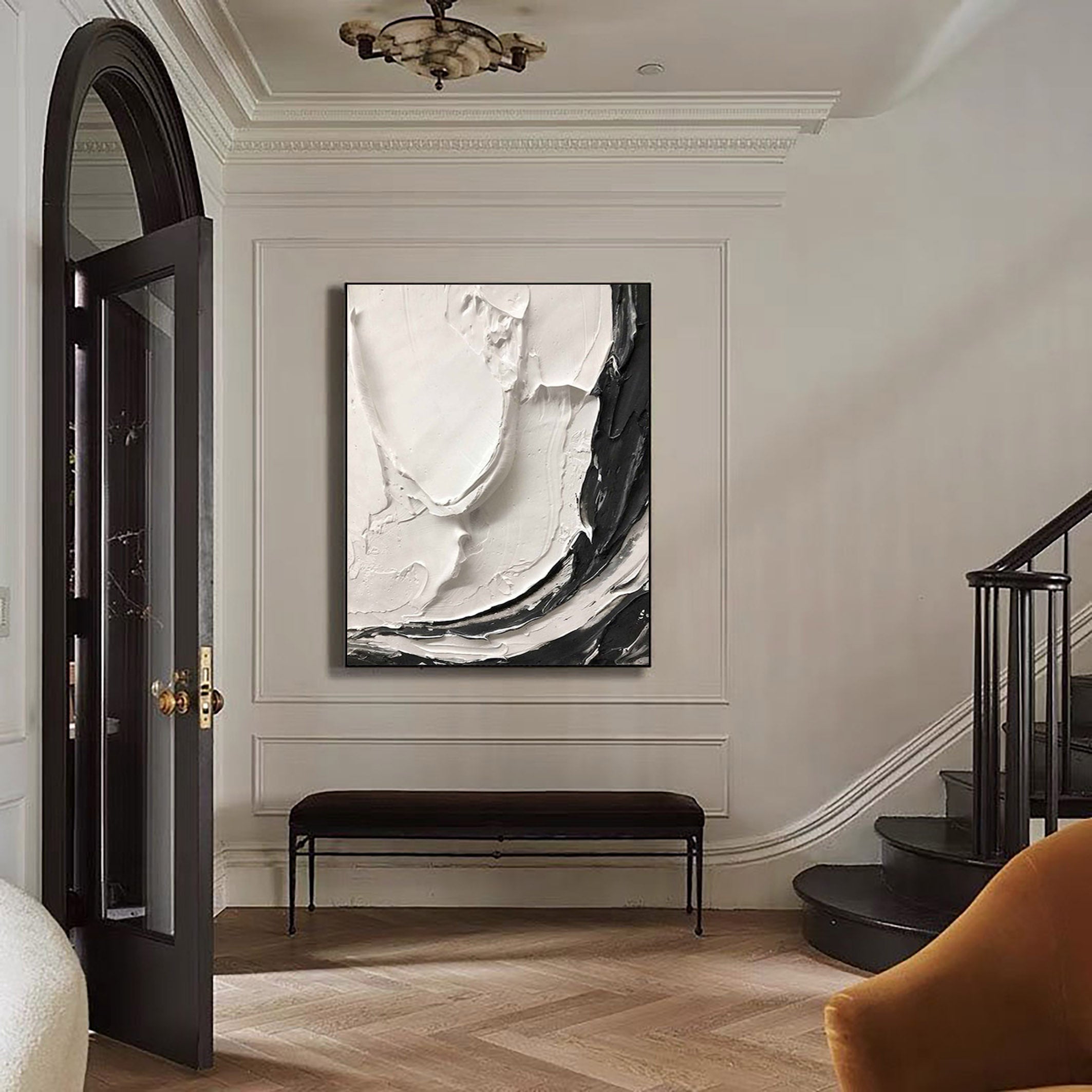 Black & White Minimalist Painting #BWM 002 - Image 7