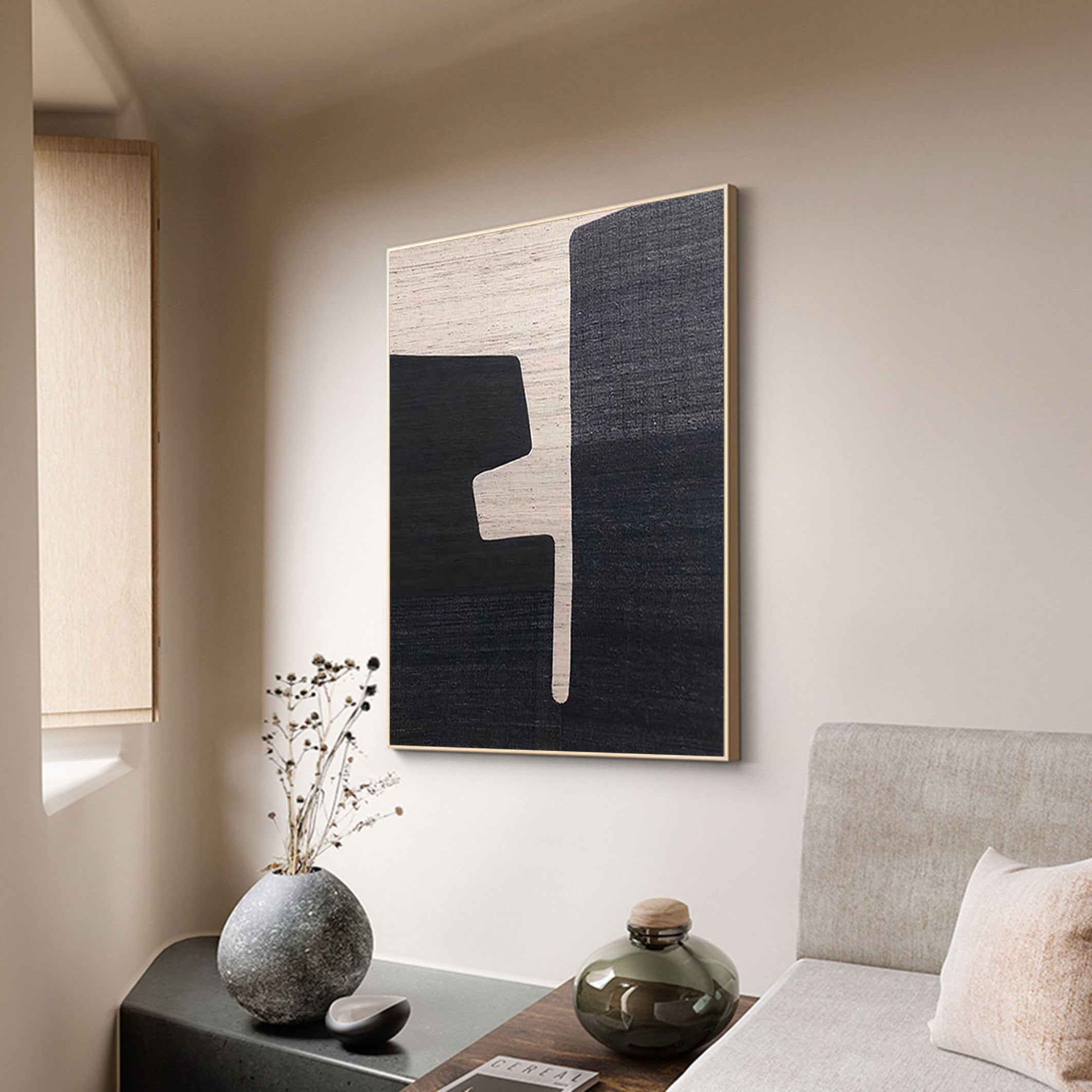 Black & White Minimalist Painting #BWM 005 - Image 8