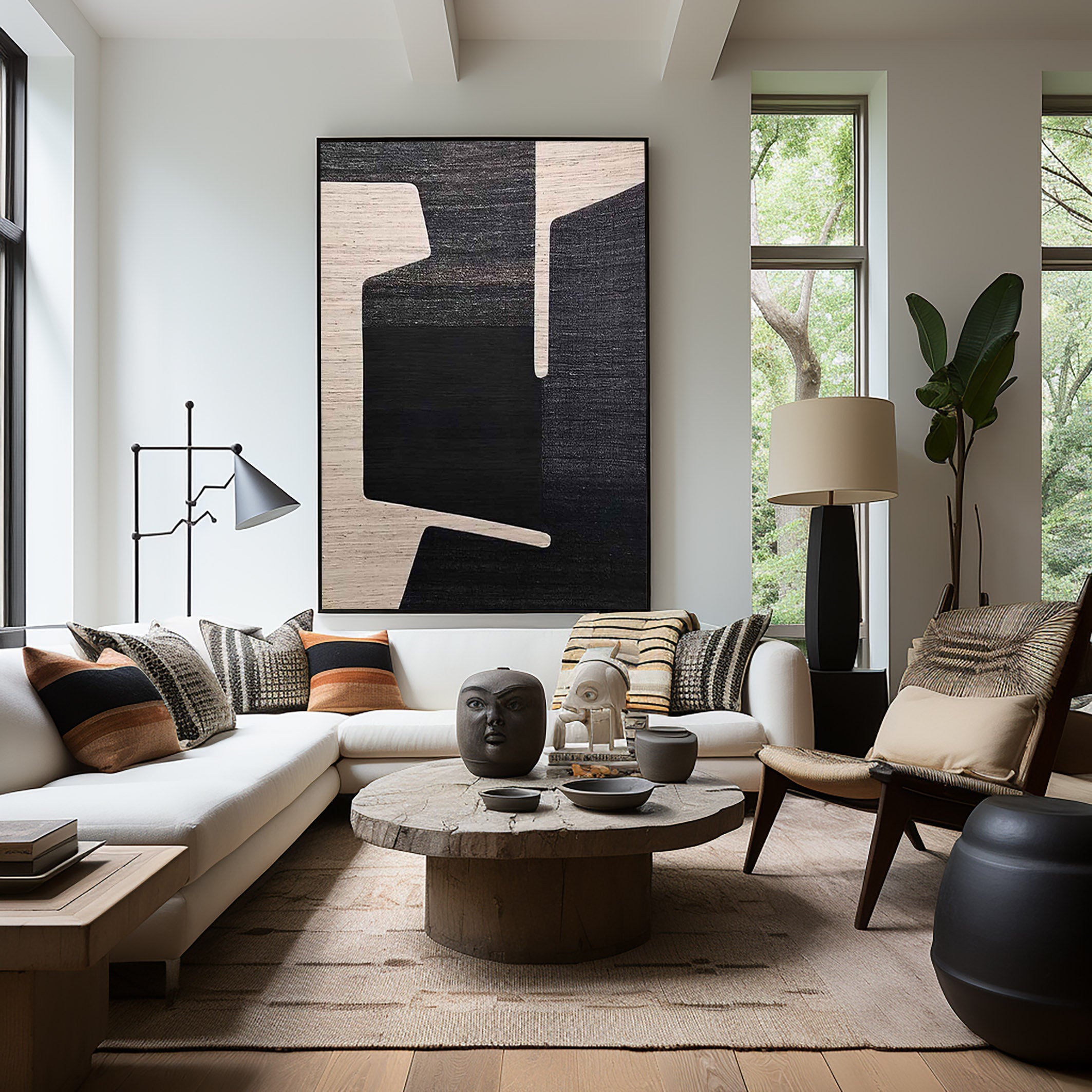 Black & White Minimalist Painting #BWM 006 - Image 7