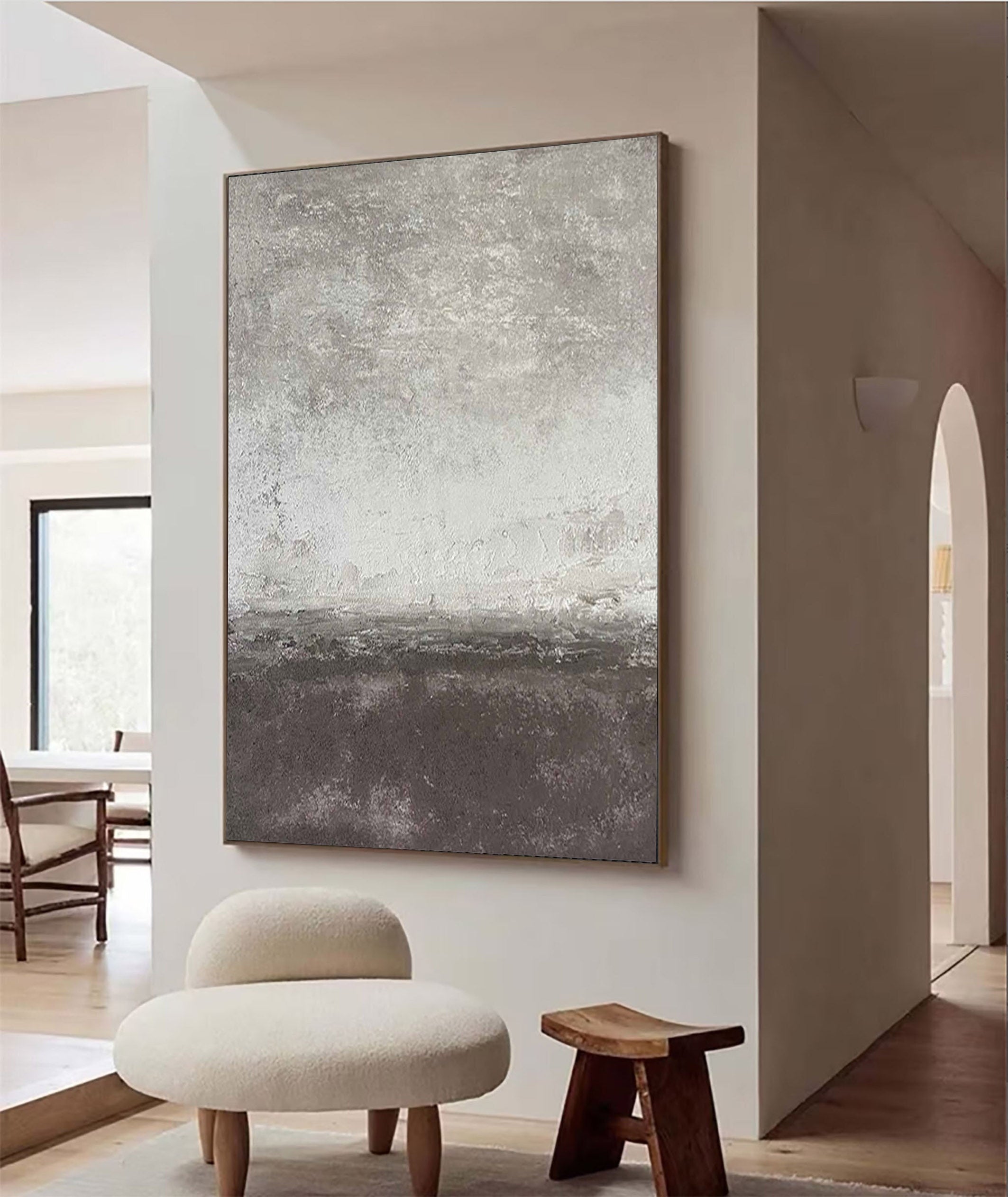 Grey Abstract Painting #GAP 005 - Image 5