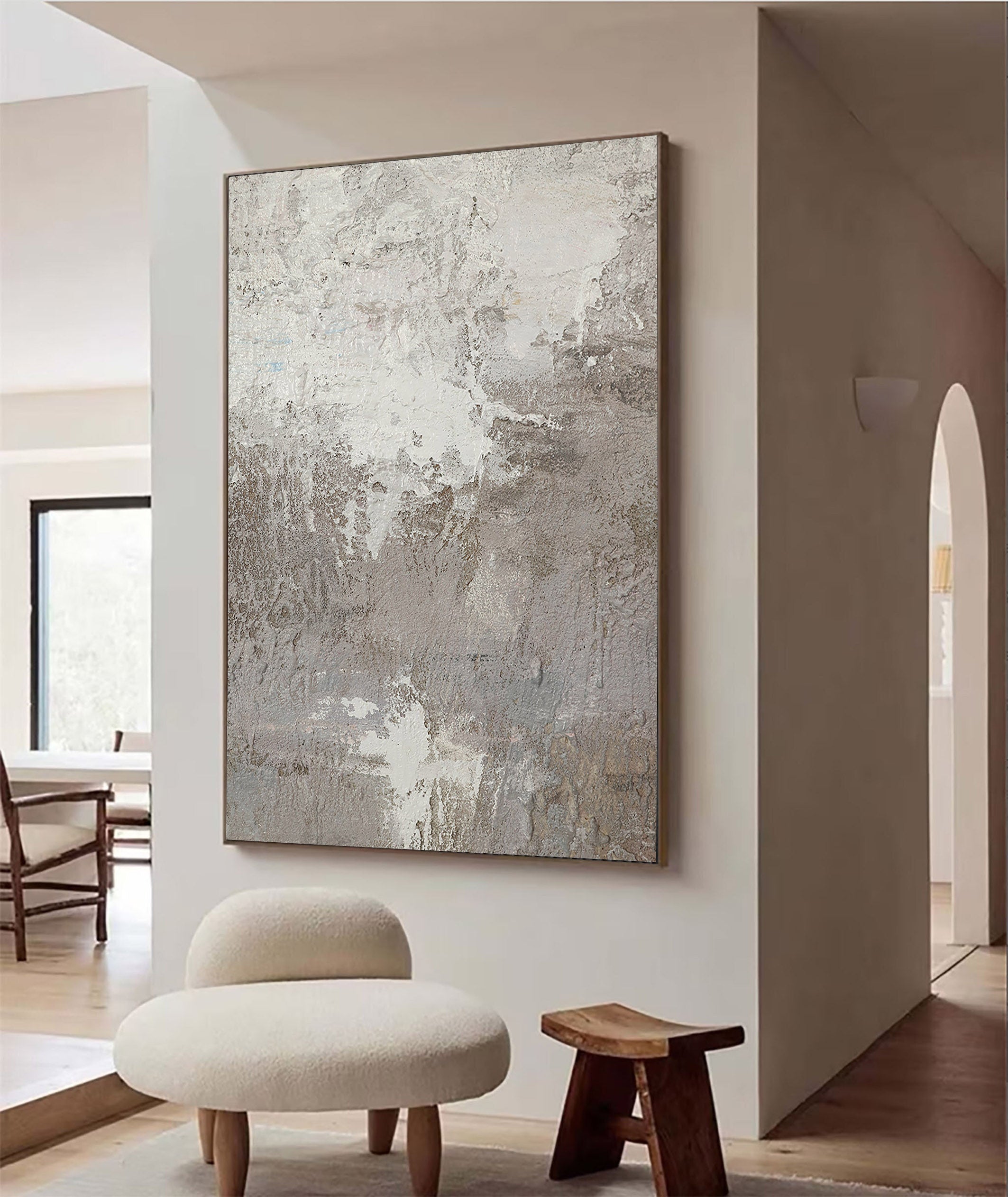 Grey Abstract Painting #GAP 004 - Image 4