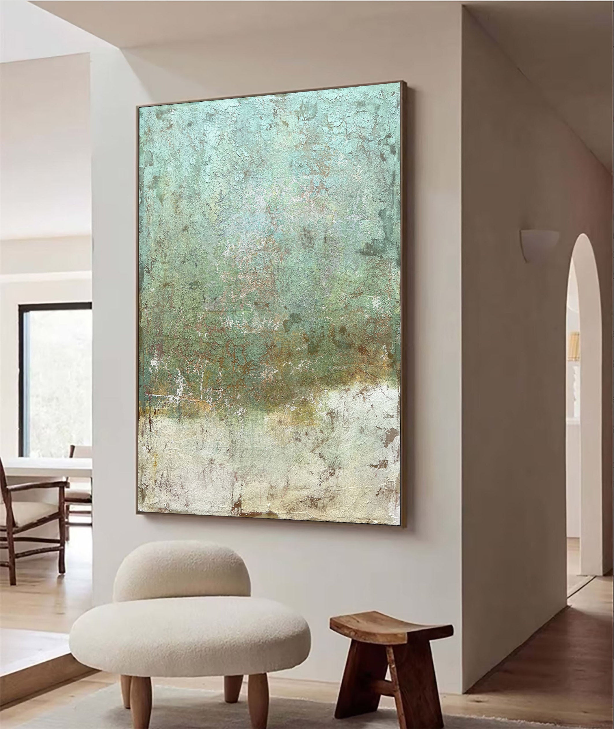 Blue & Green Abstract Painting #BGA 015 - Image 4