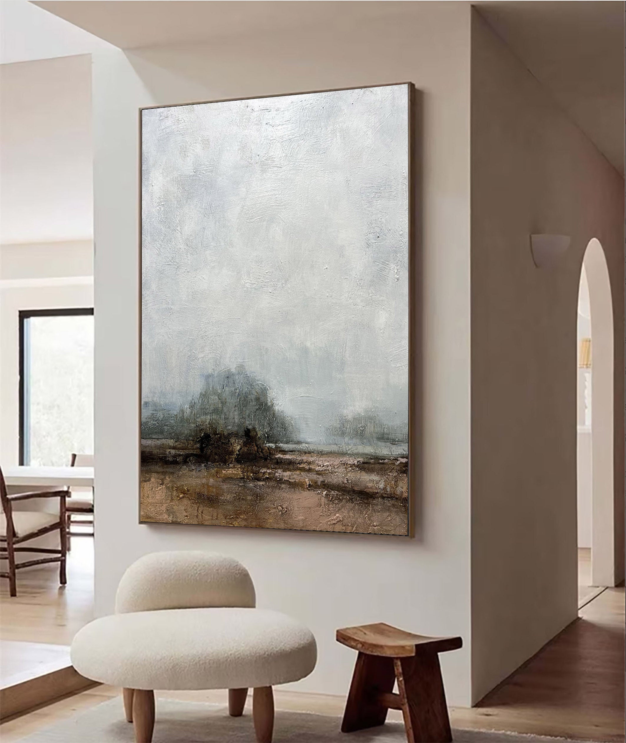 Grey Abstract Painting #GAP 008 - Image 4