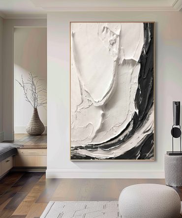 Black & White Minimalist Painting #BWM 002