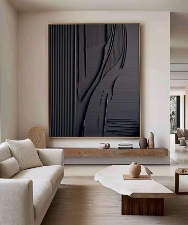 Black Minimalist Painting #BM 010